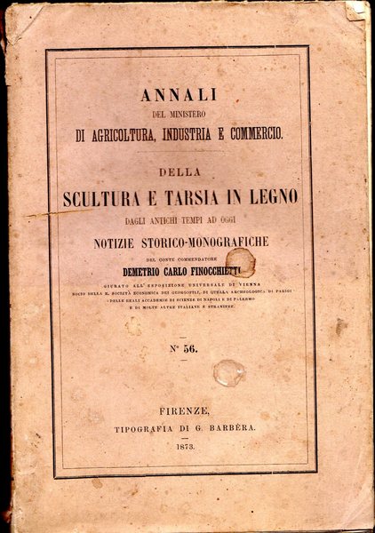 DELLA SCULTURA E TARSIA IN LEGNO dagli antichi tempi ad …