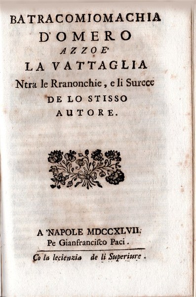 LA BBINTE ROTOLA DE LO VALANZONE azzoè Commiento neopp' a …