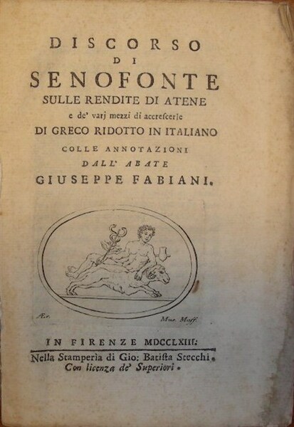 DISCORSO DI SENOFONTE sulle rendite di Atene e de' varj …