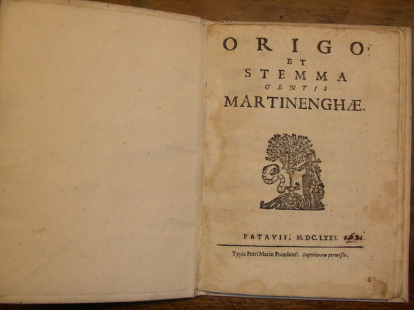 ORIGO ET STEMMA GENTIS MARTINENGHAE.