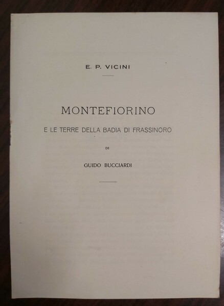 MONTEFIORINO e le terre della Badia di Frassinoro.