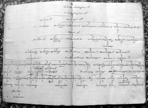 MANOSCRITTO recante il titolo "Serie Cronologica della Ecc.ma Casa Savorgnan …