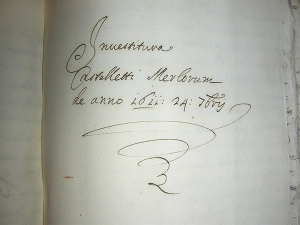 MANOSCRITTO recante il titolo "Scritture dell'Ill.mo Signor Conte Bellone Gio. …