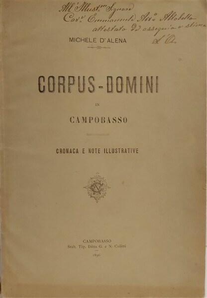 CORPUS-DOMINI in Campobasso. Cronaca e note illustrative.