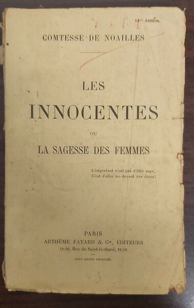 LES INNOCENTES ou la sagesse des femmes.