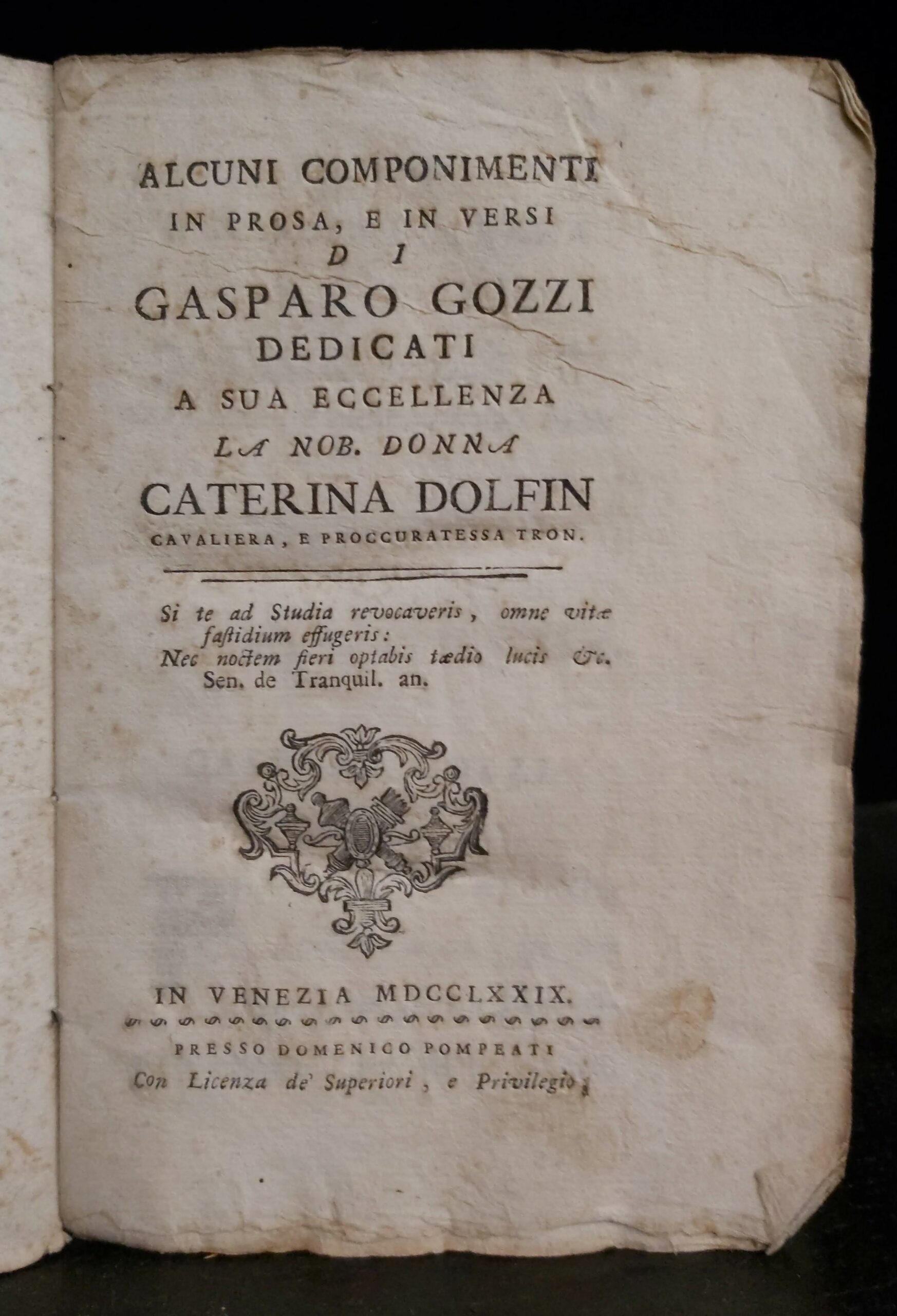 ALCUNI COMPONIMENTI in prosa e in versi.