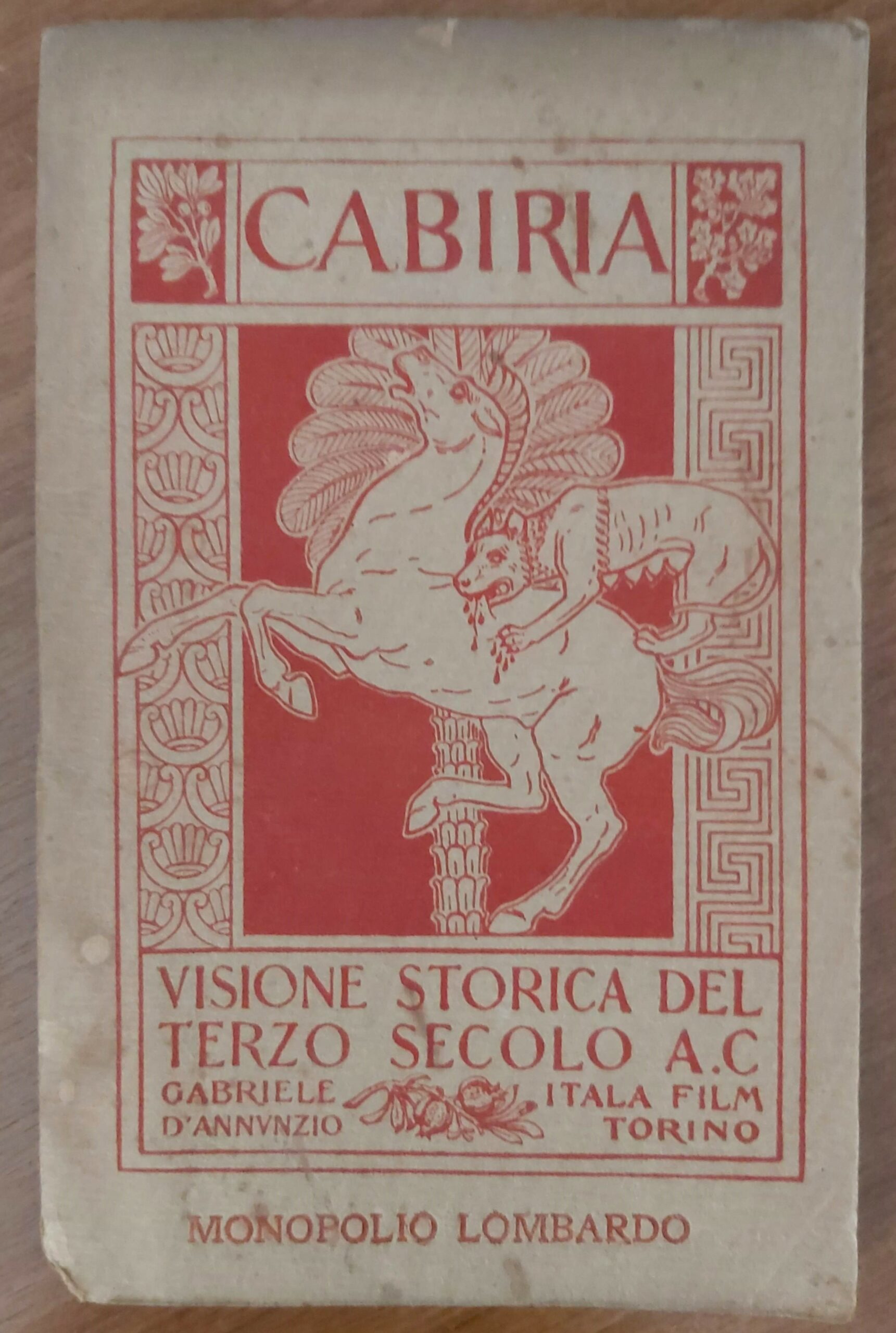 CABIRIA. Visione storica del terzo secolo A.C. Torino Itala Film. …