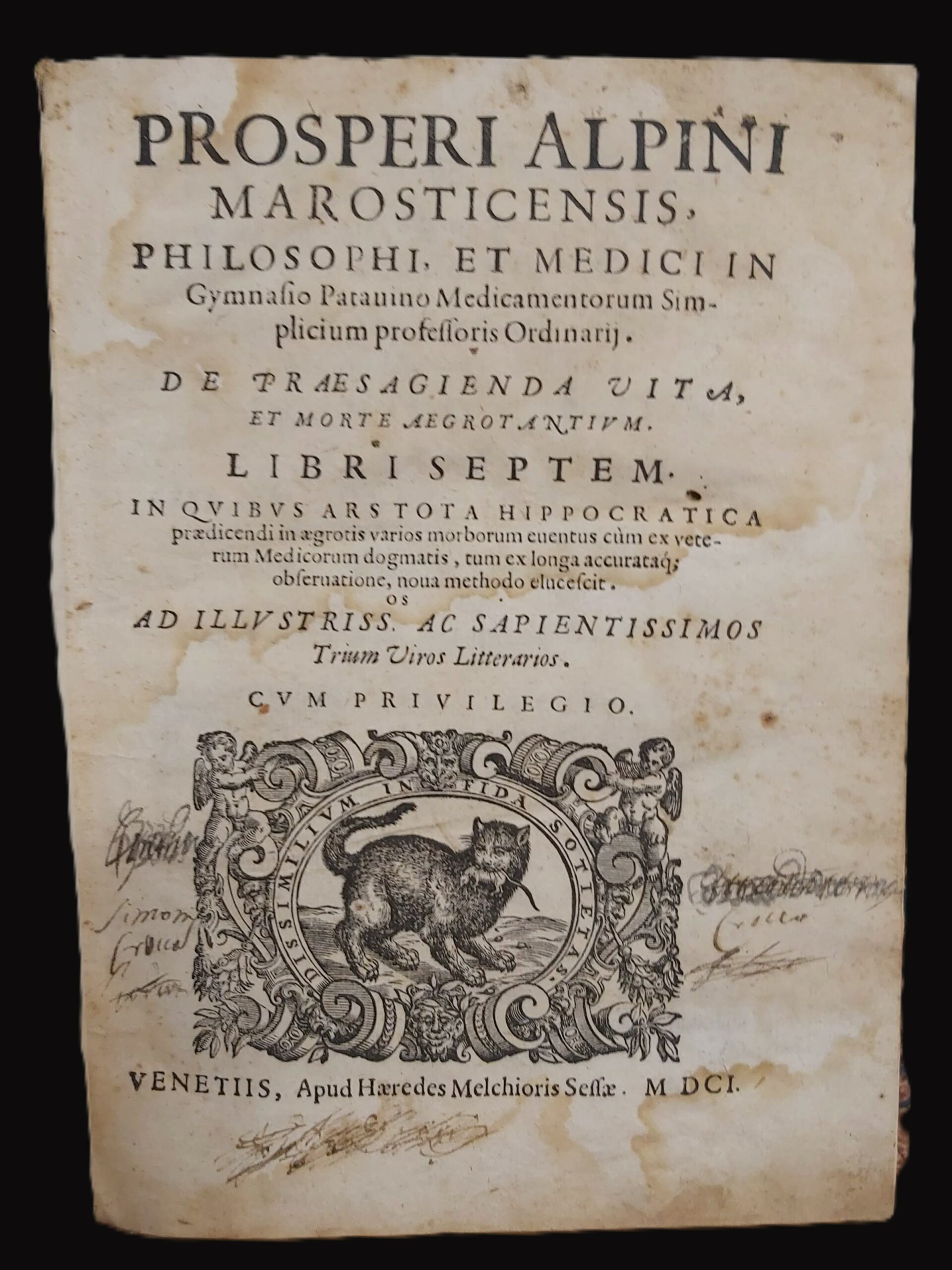 DE PRAESAGIENDA VITA et morte aegrotantium.