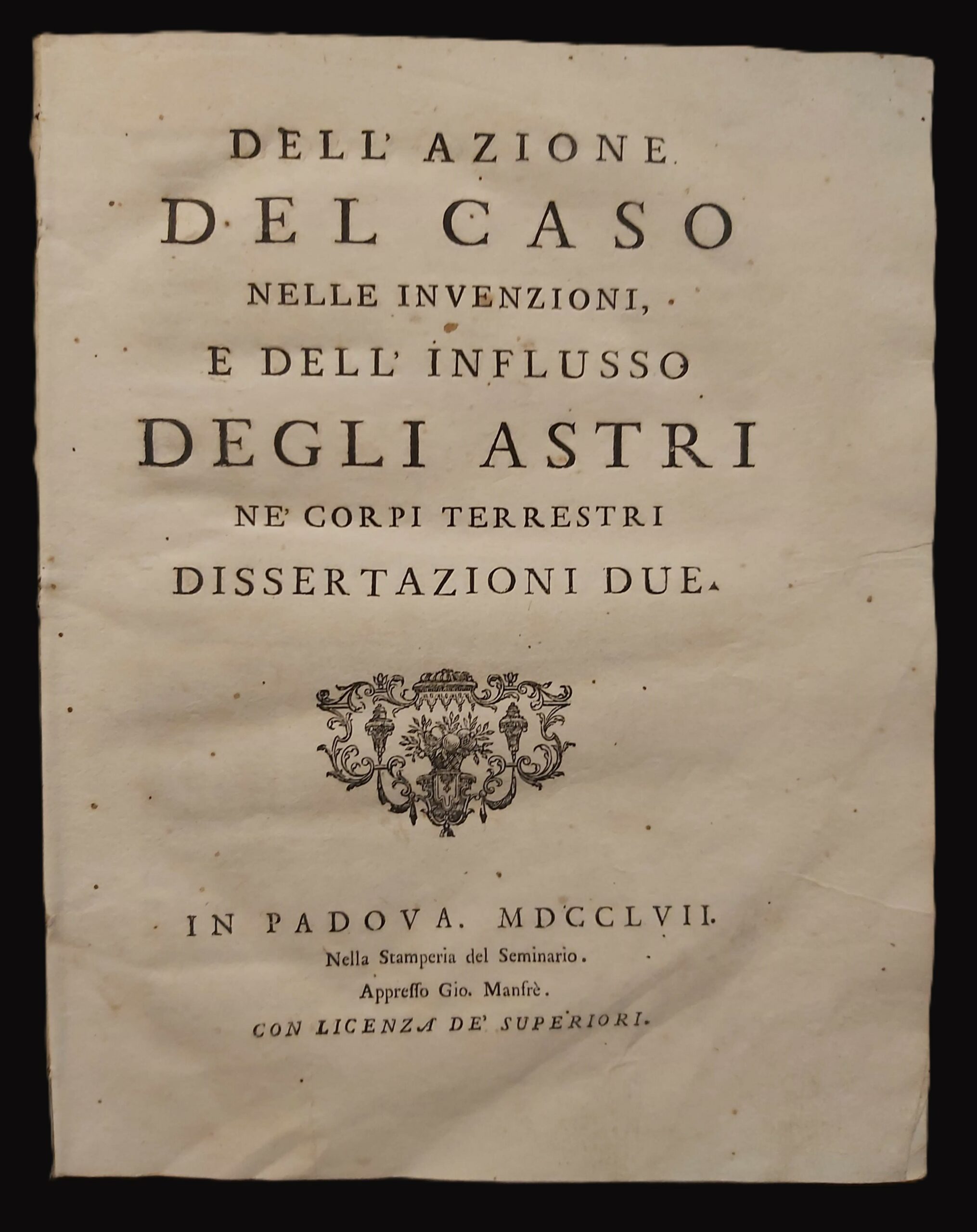 DELL'AZIONE DEL CASO NELLE INVENZIONI e dell'influsso degli Astri nei …