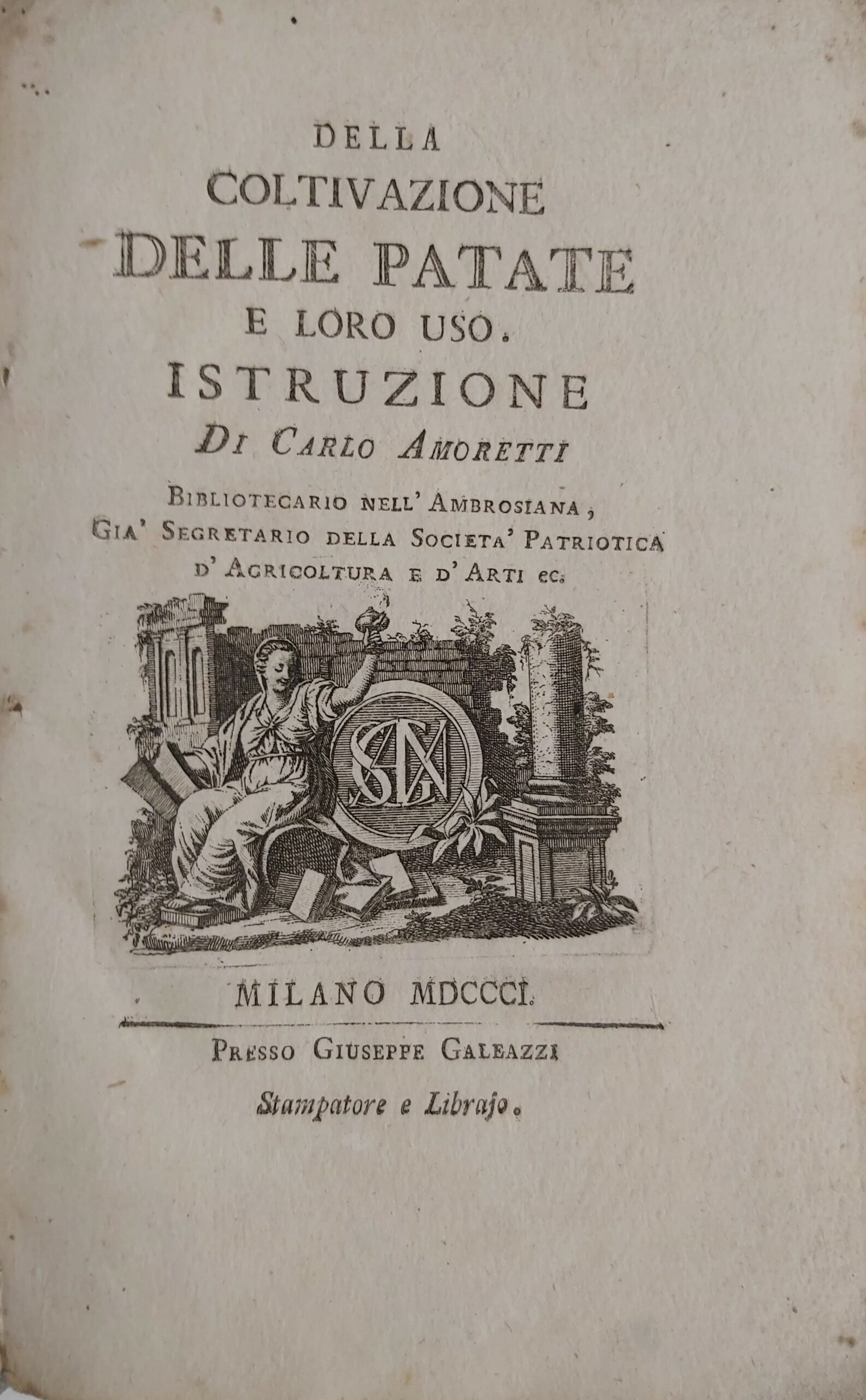 DELLA COLTIVAZIONE DELLE PATATE e loro uso. Istruzione di.