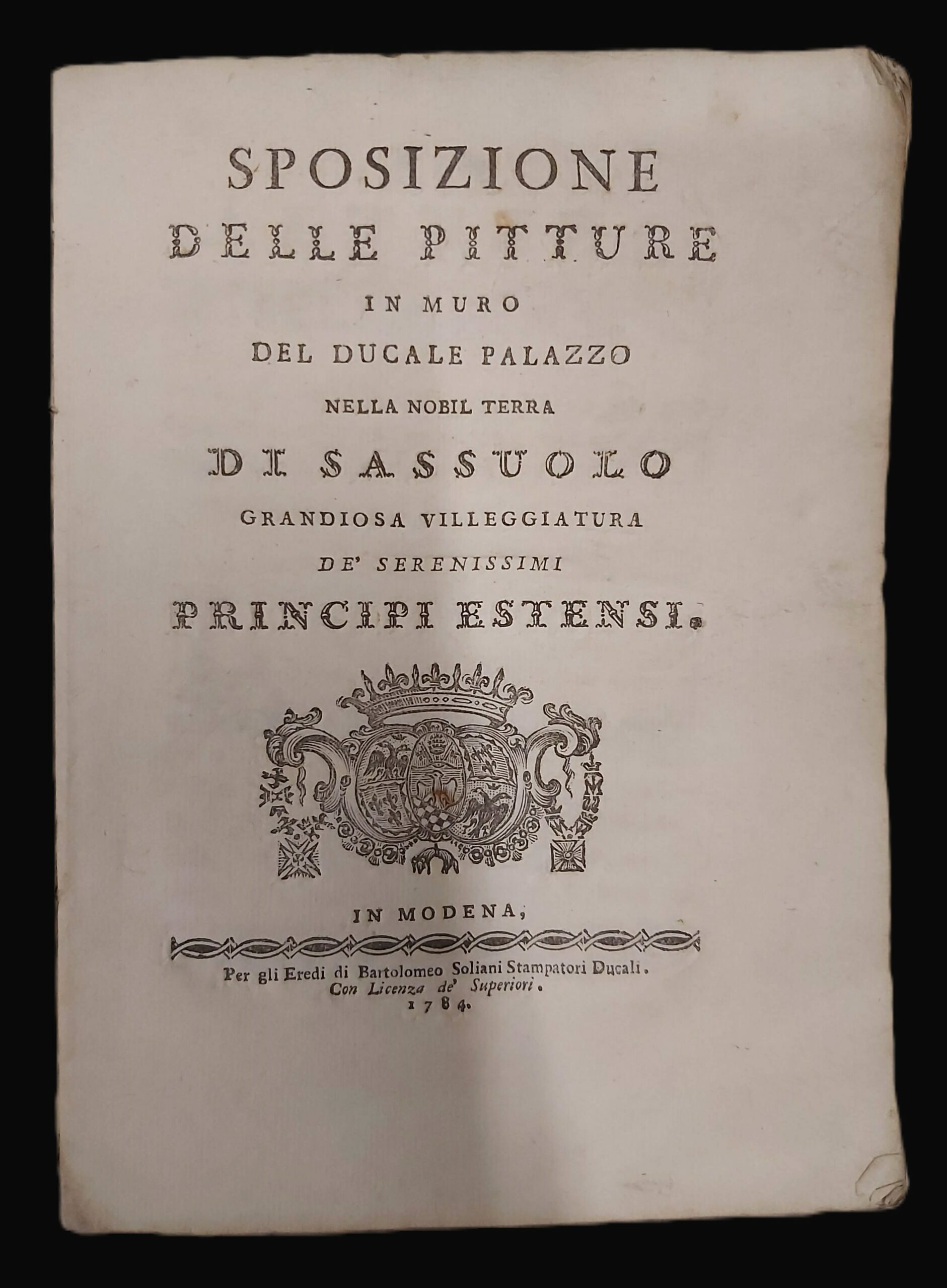 ESPOSIZIONE DELLE PITTURE in muro del Ducale Palazzo nella Nobil …