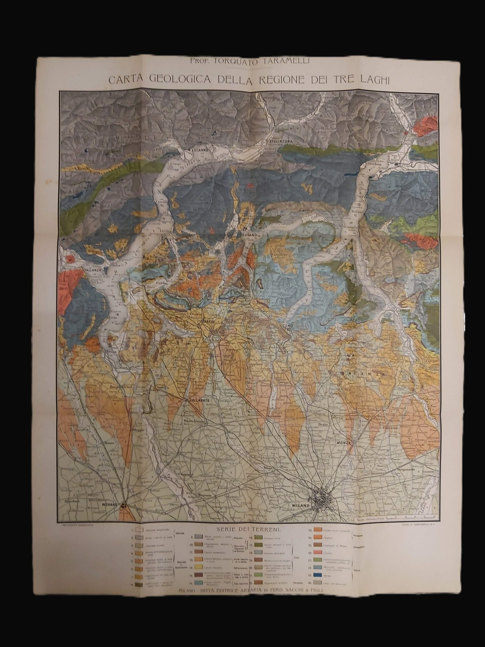 I TRE LAGHI. Studio geologico orografico con carta geologica.