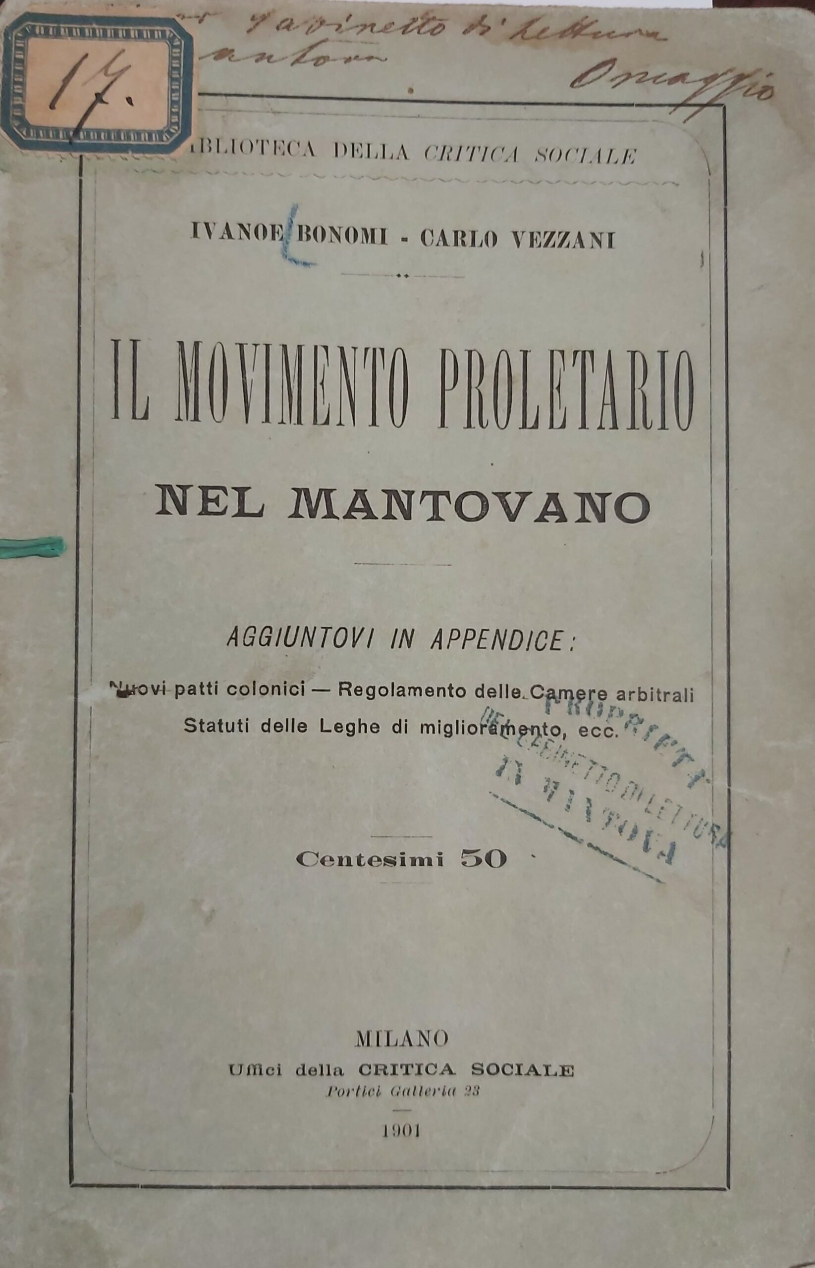 IL MOVIMENTO PROLETARIO nel Mantovano.