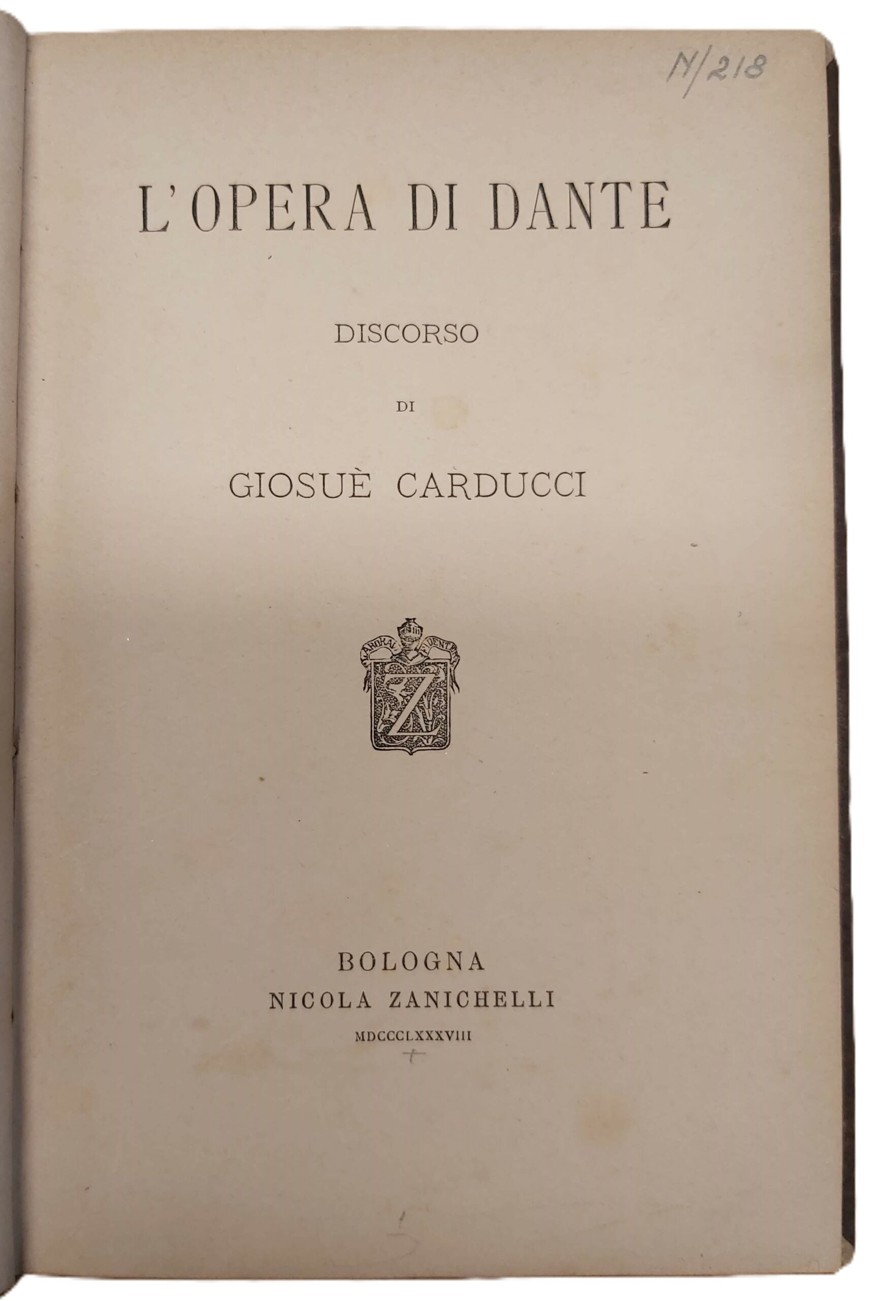 L'OPERA DI DANTE.