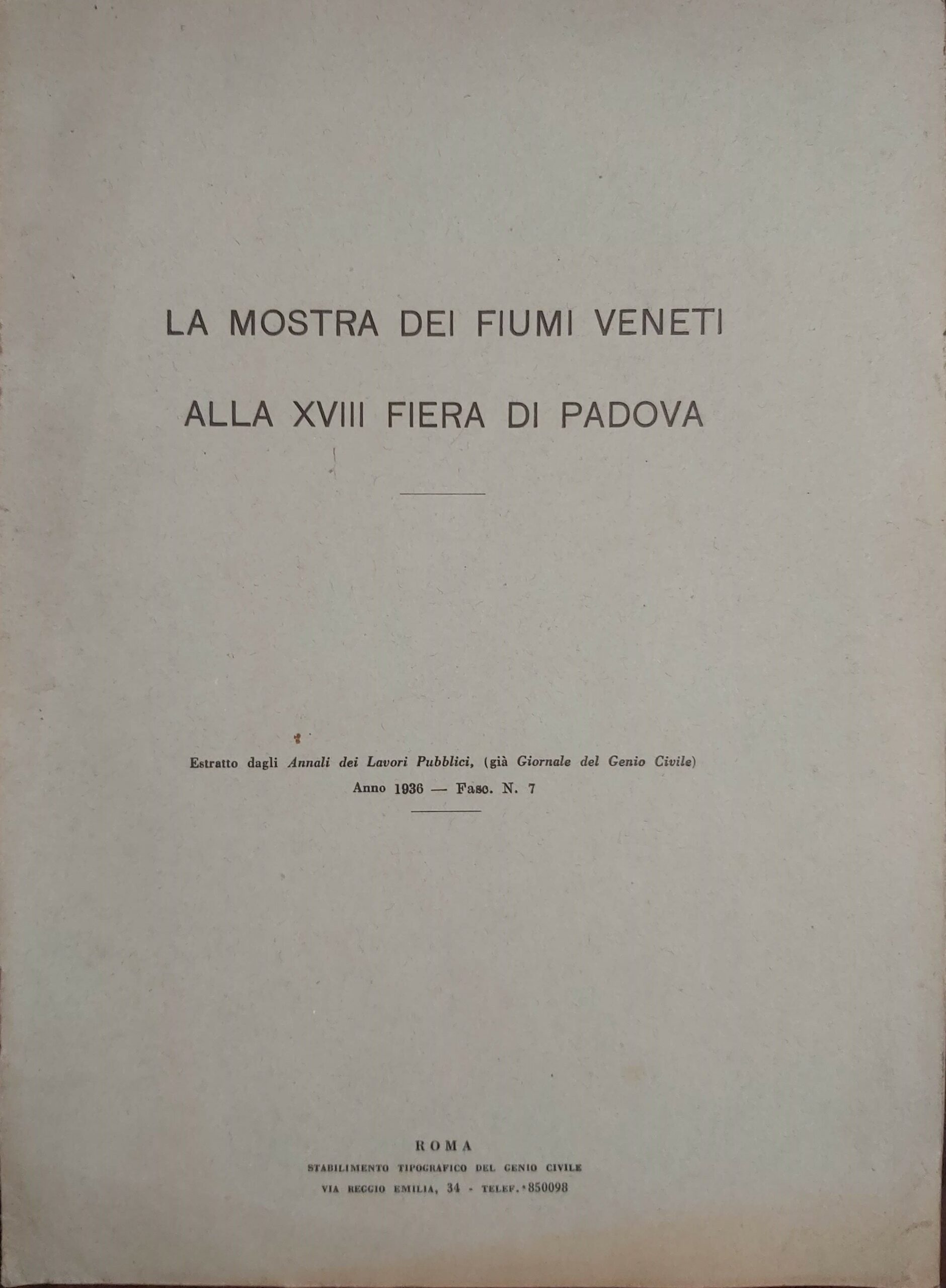 LA MOSTRA DEI FIUMI VENETI alla XVIII fiera di Padova.