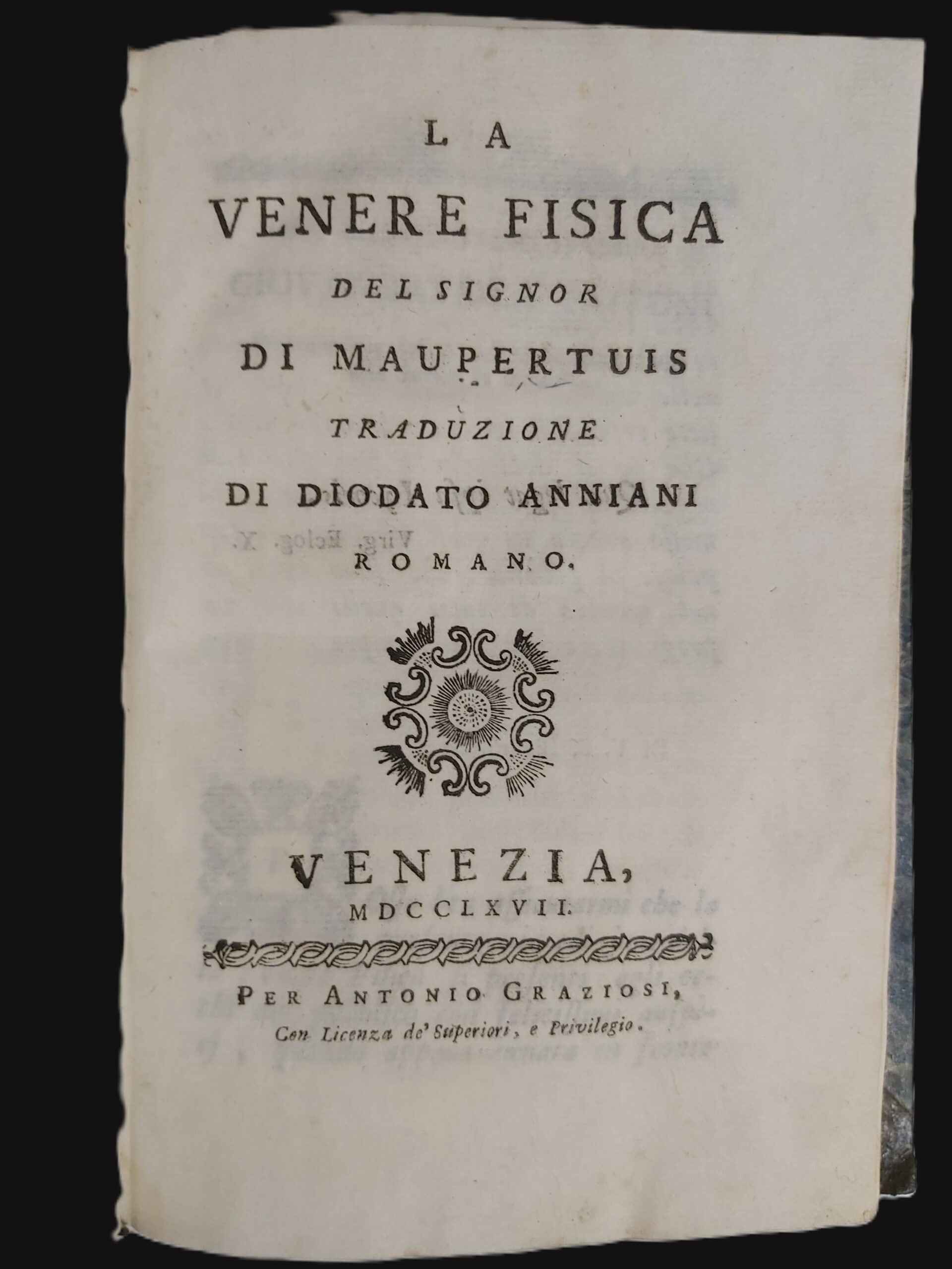 LA VENERE FISICA. Traduzione di Diodato Anniani Romano.