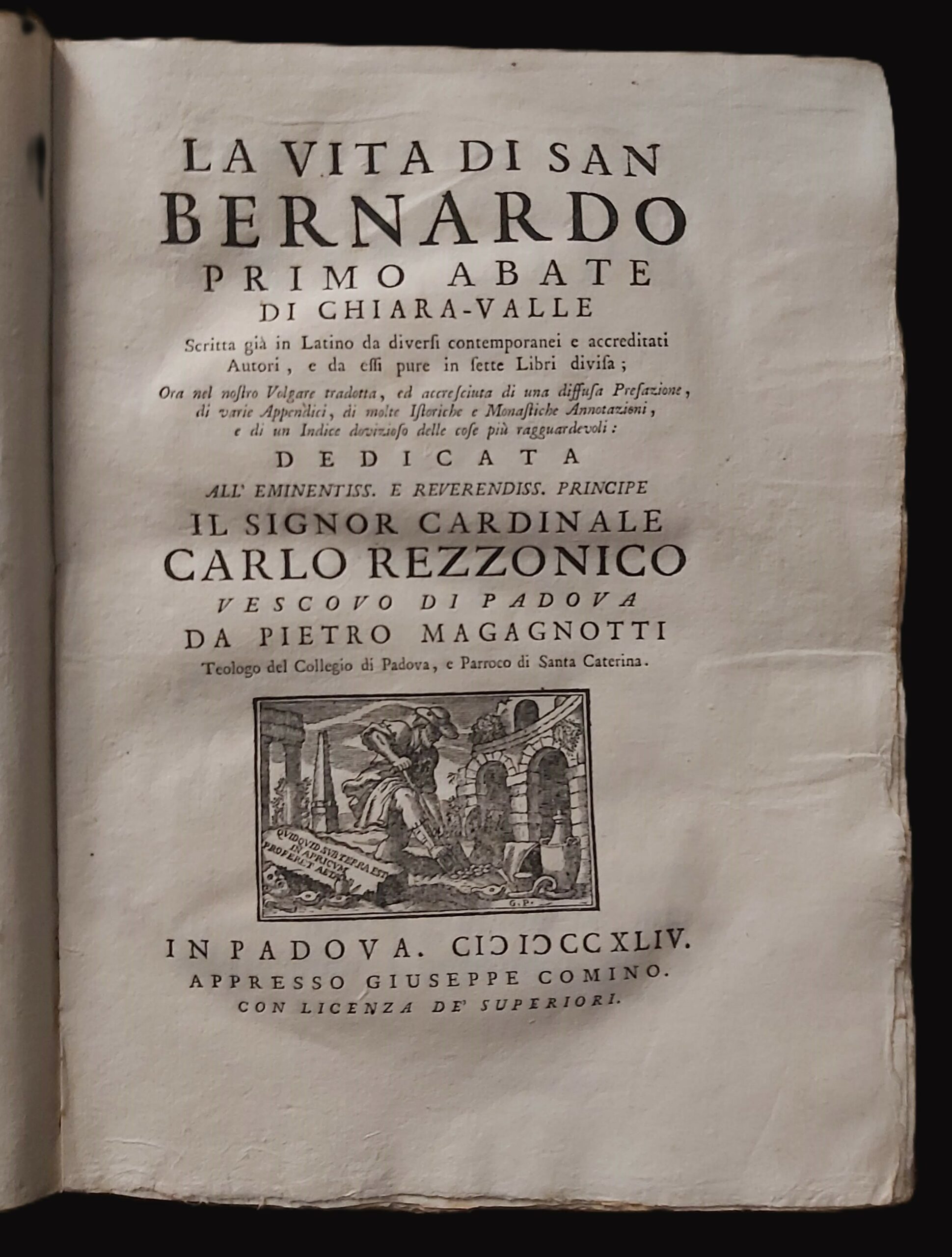 LA VITA DI SAN BERNARDO Primo Abate di Chiaravalle. Scritta …