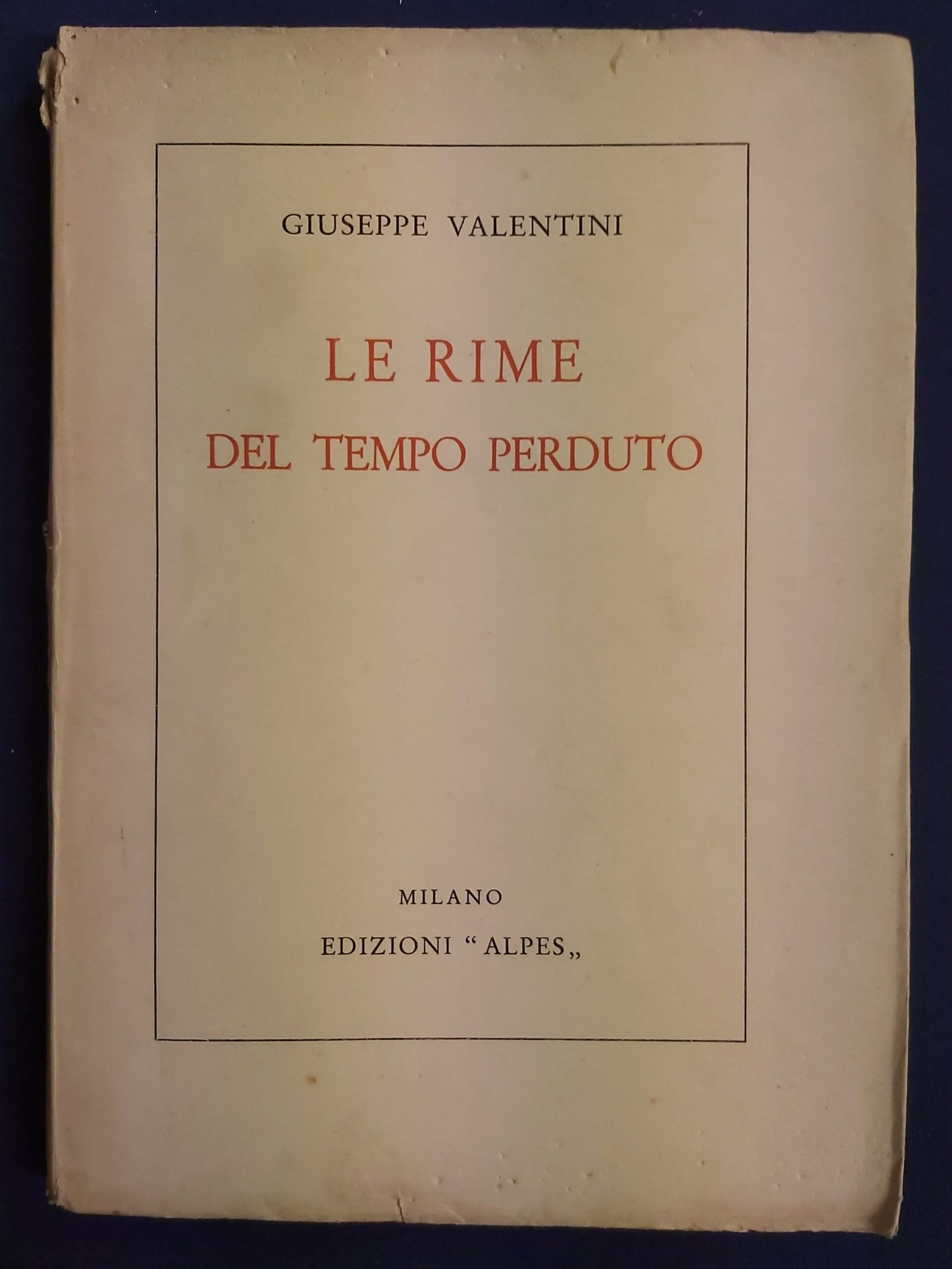 LE RIME del tempo perduto.