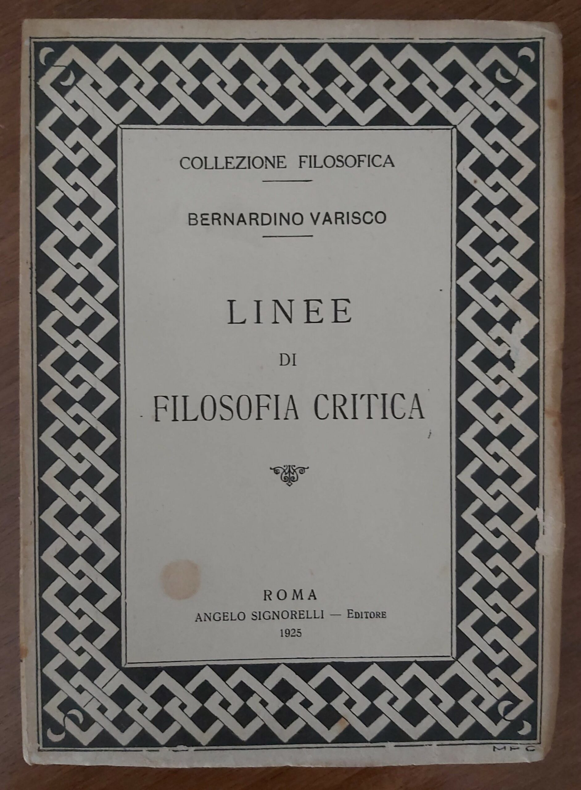 LINEE DI FILOSOFIA CRITICA.