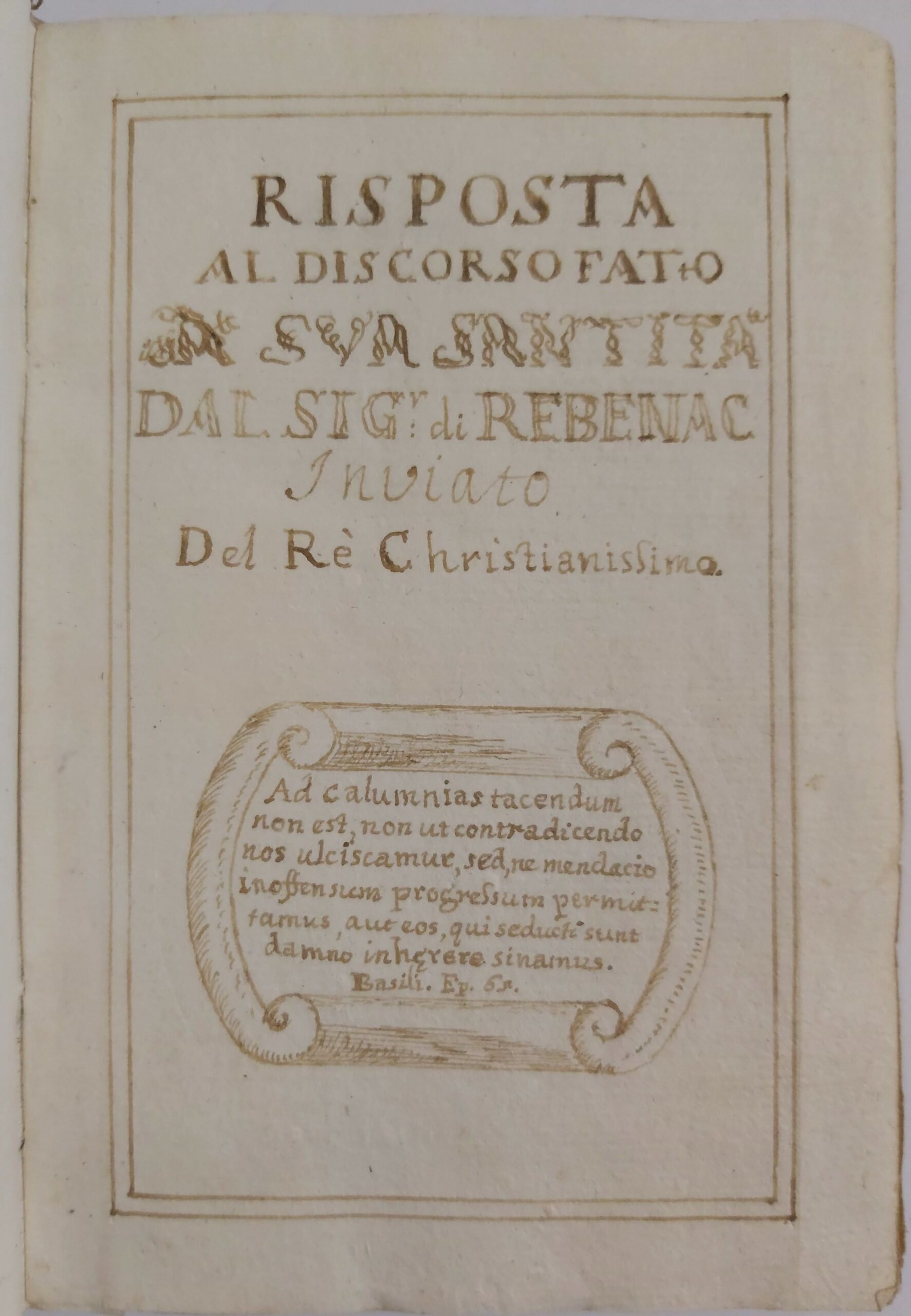 MANOSCRITTO DI ANONIMO AUTORE.