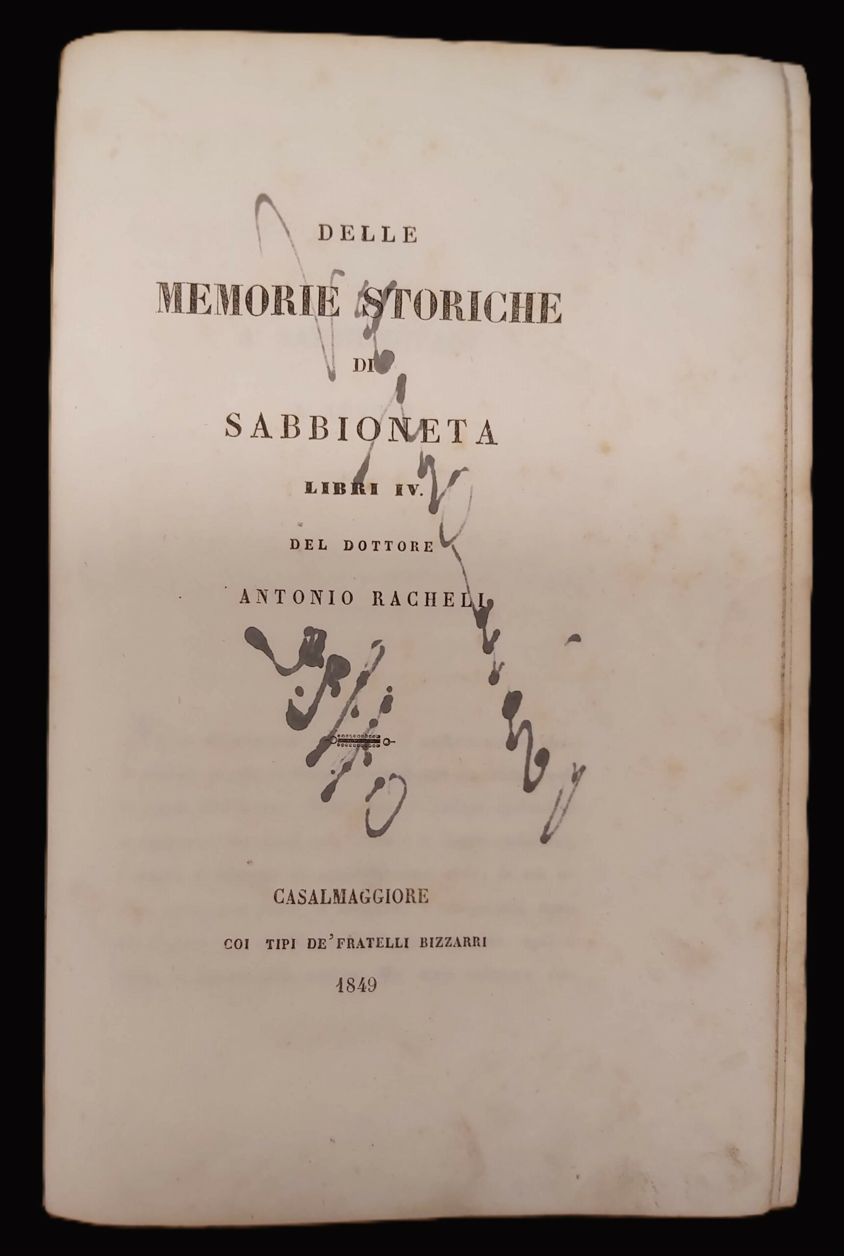 MEMORIE STORICHE di Sabbioneta.