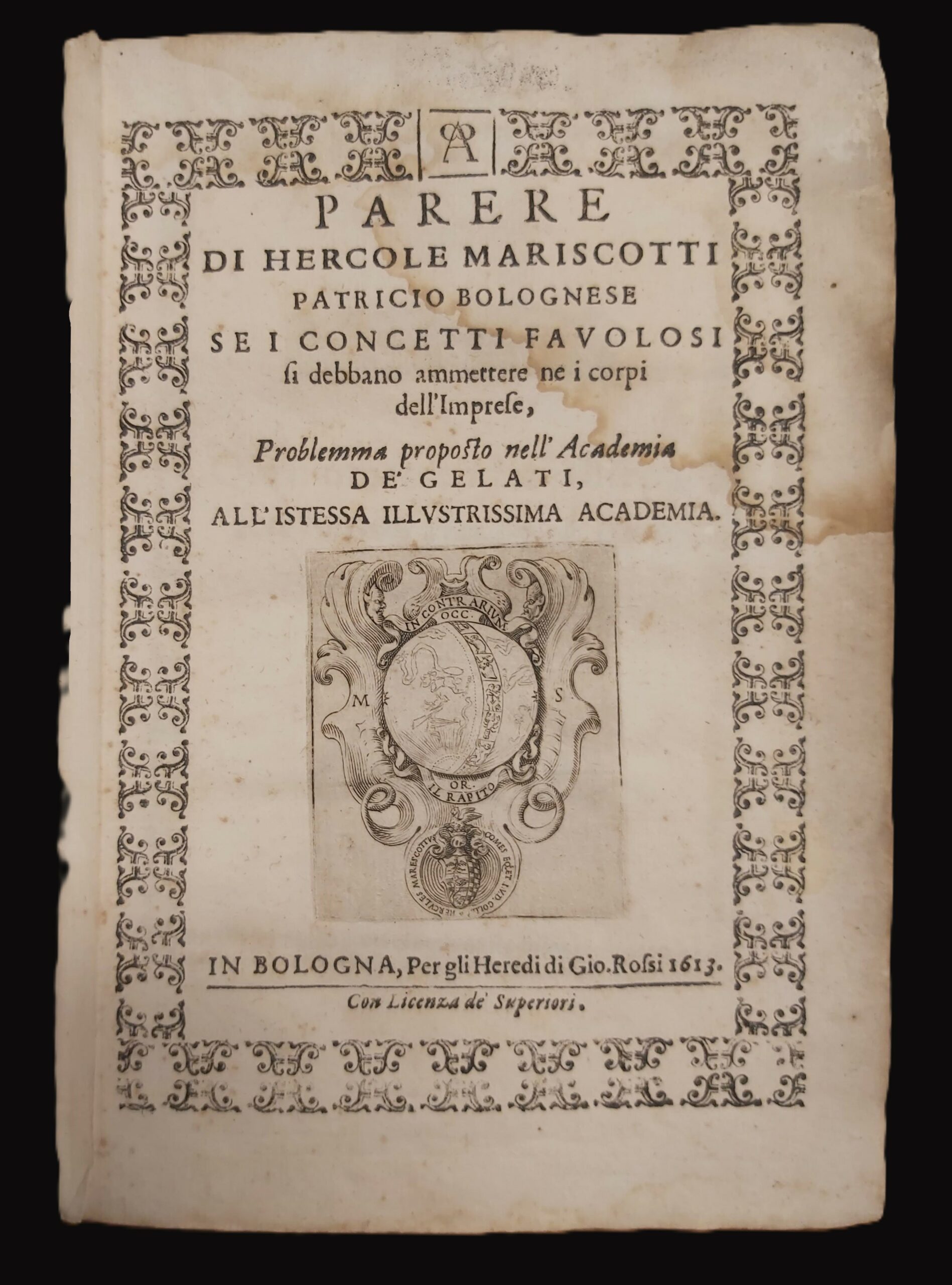 PARERE di. Patricio Bolognese se i Concetti Favolosi i debbano …