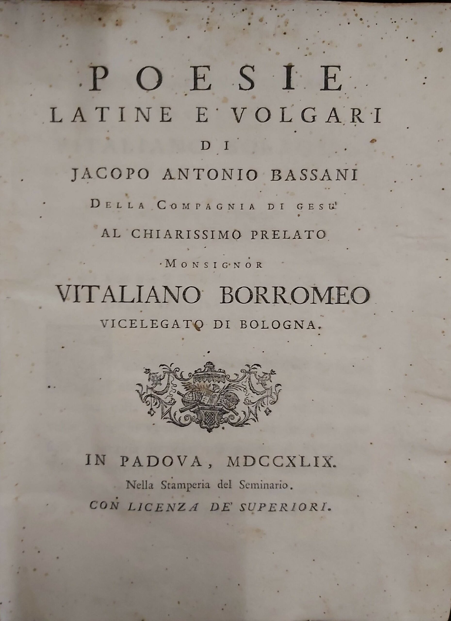 POESIE latine e volgari.