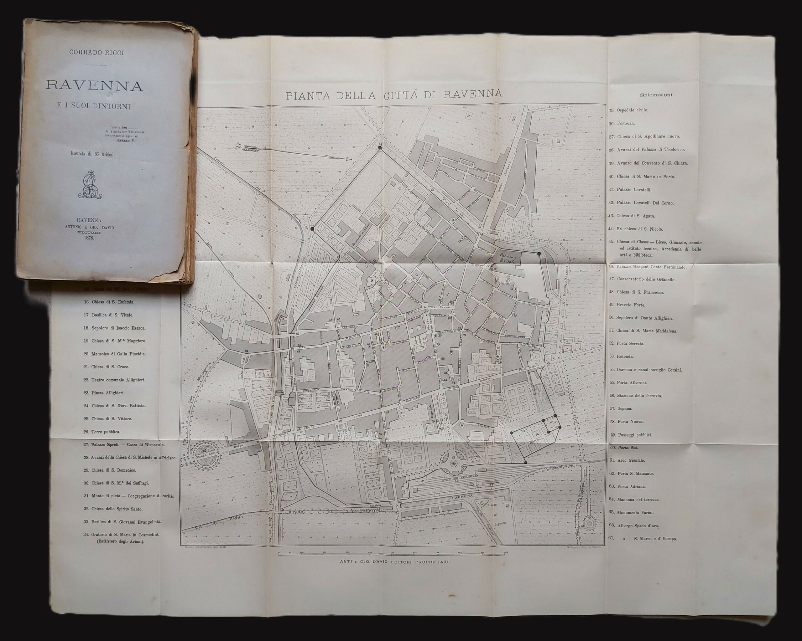 RAVENNA E I SUOI DINTORNI. Illustrata da 53 incisioni.