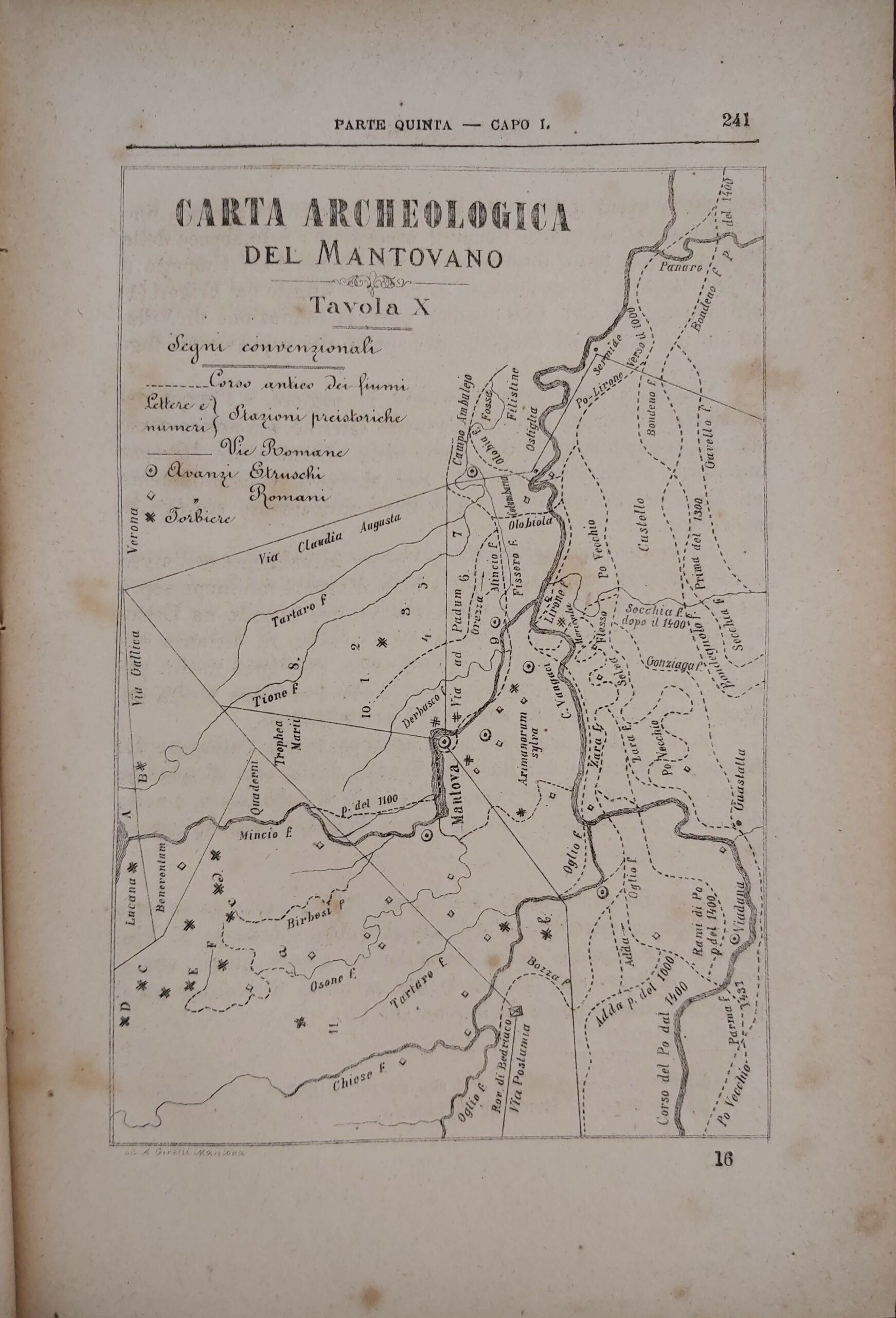 SAGGIO DI STUDI NATURALI sul territorio mantovano. Con illustrazioni.