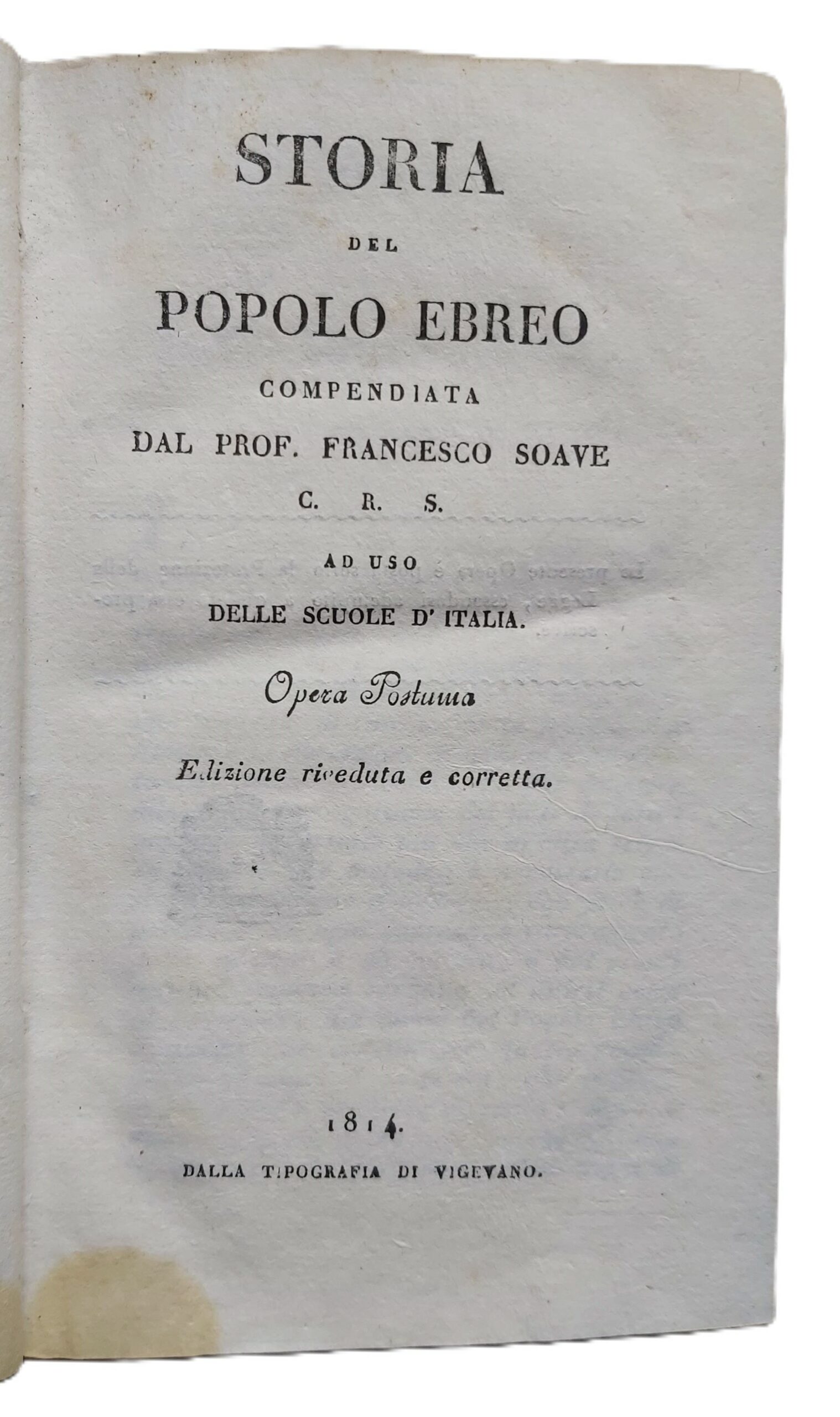 STORIA DEL POPOLO EBREO compendiata dal Prof. ad uso delle …