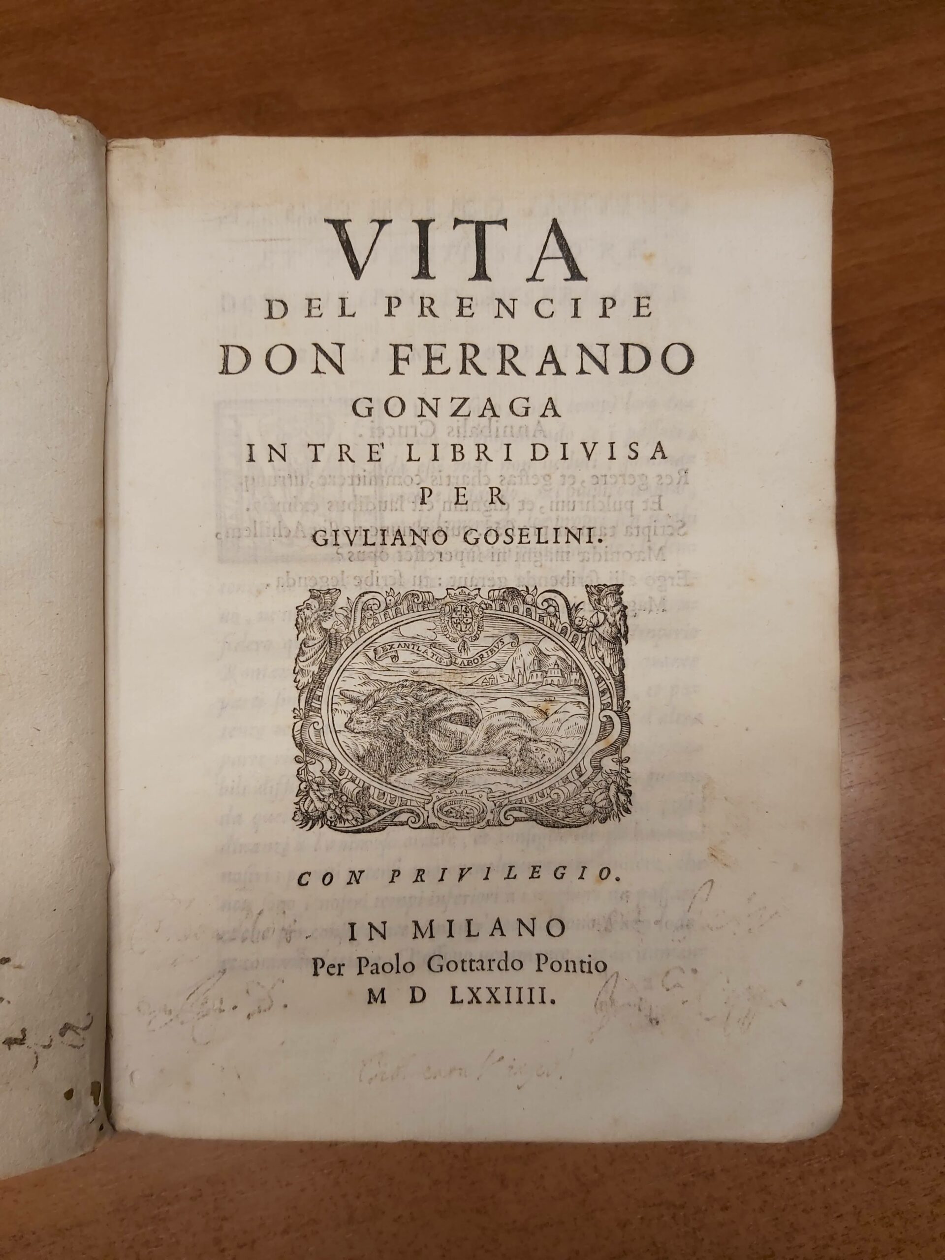 VITA DEL PRENCIPE DON FERRANDO GONZAGA in tre libri divisa …
