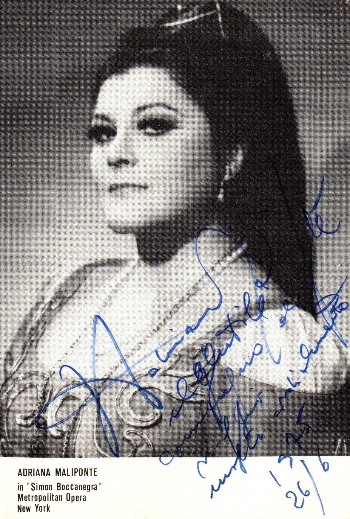 Adriana Maliponte in "Simon Baccanegra". Fotografia.