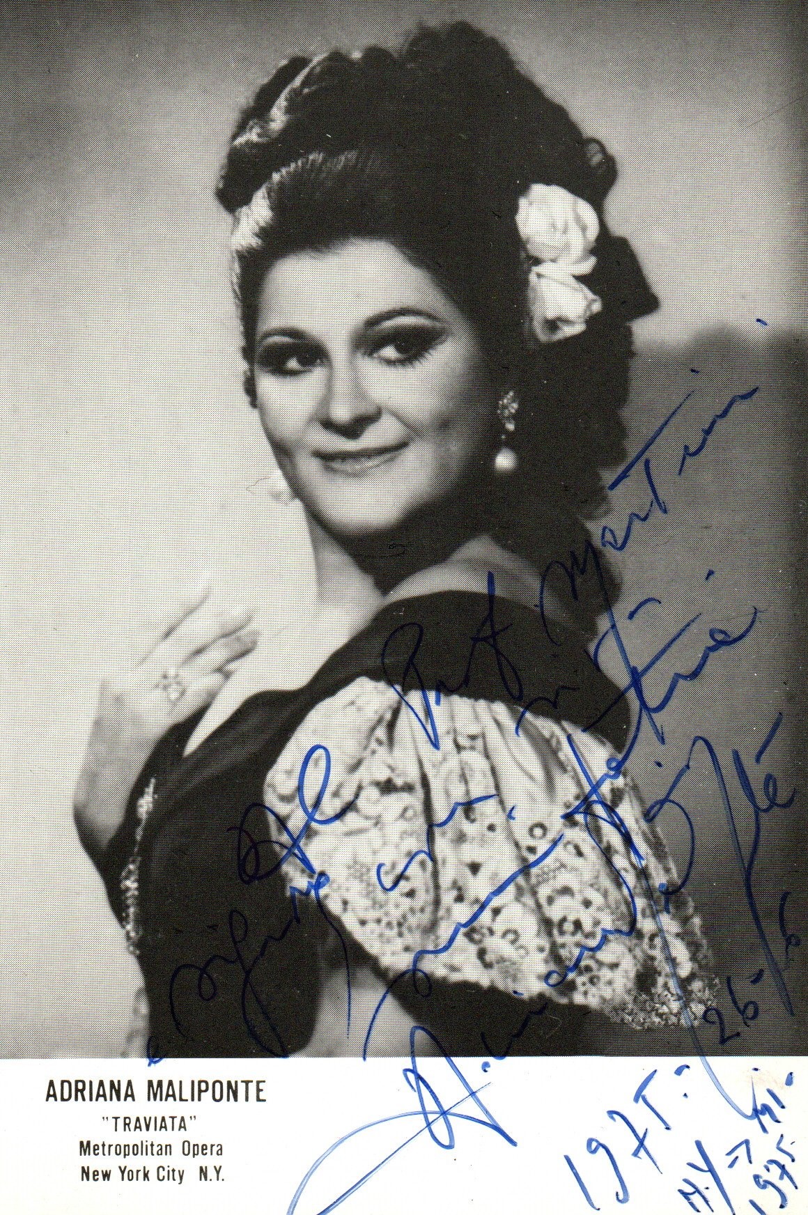 Adriana Maliponte in "Traviata". Fotografia.
