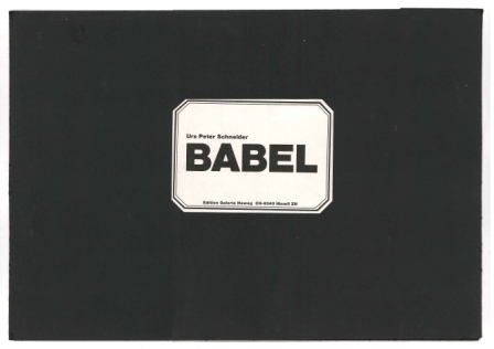 Babel 1961/1967. Für beliebige Klangquellen (Per eventuali sorgenti sonore)