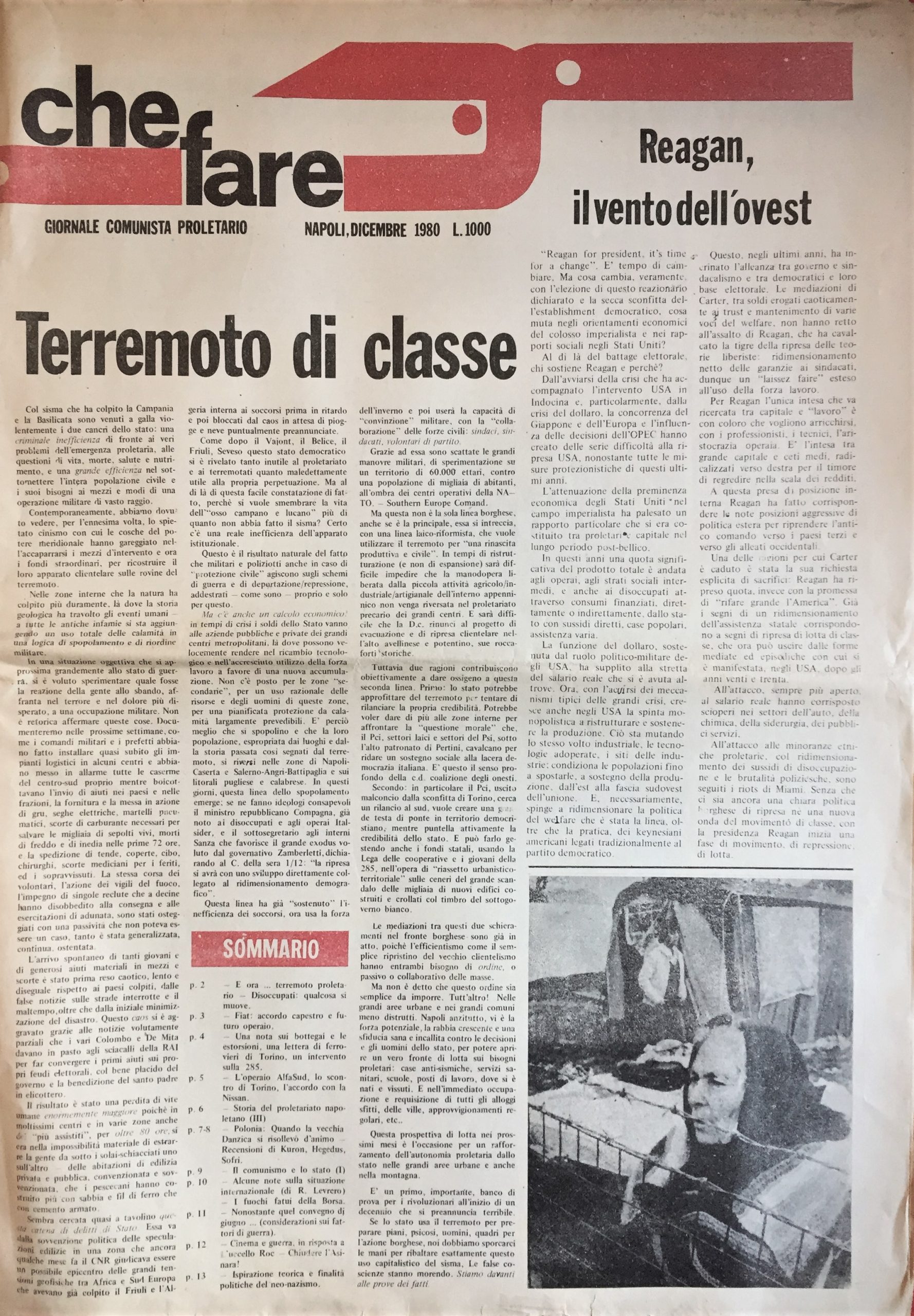 Che fare. Giornale comunista proletario. No. 3. Dicembre 1980