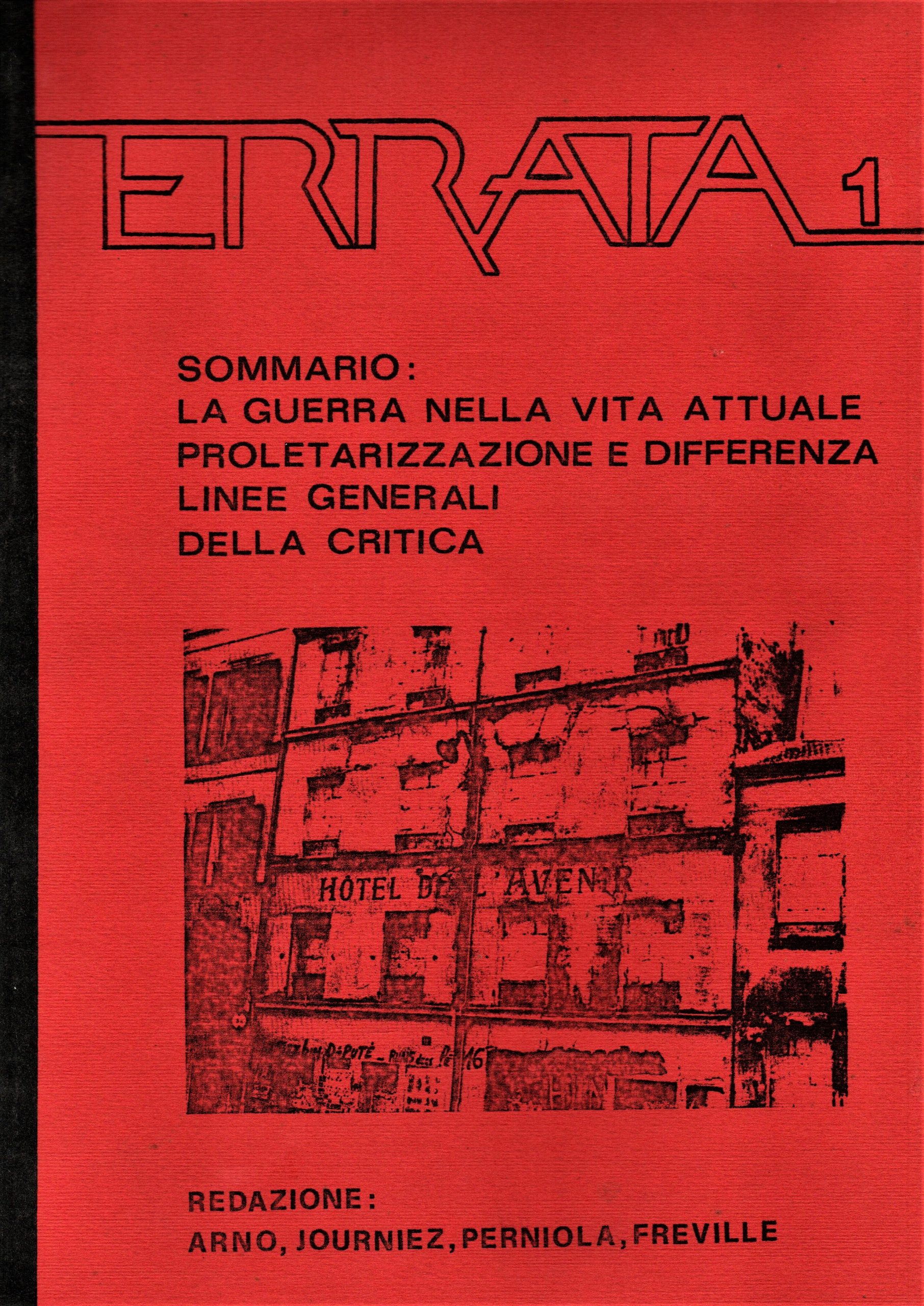 Errata 1. Numero in attesa di registrazione