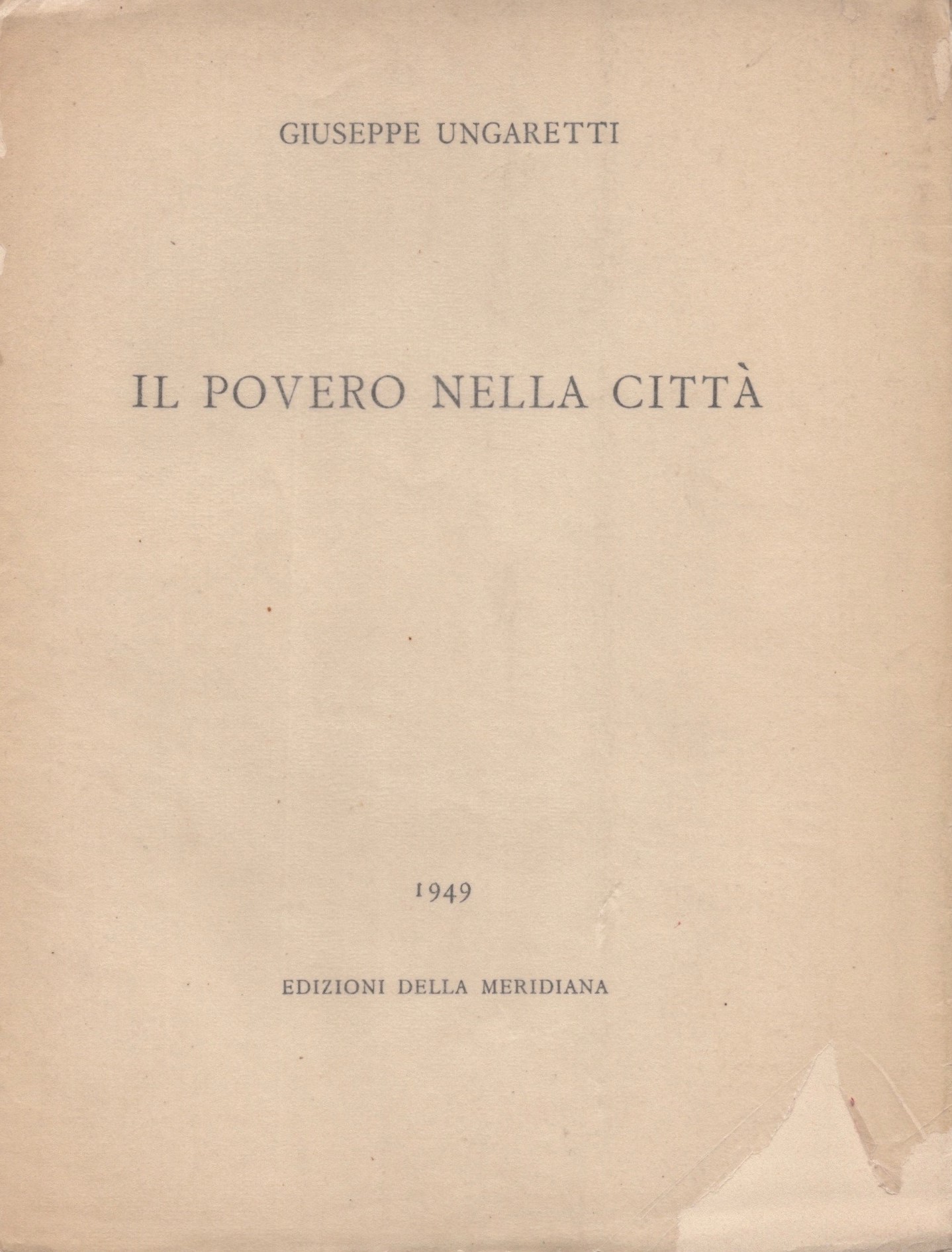 Il povero nella città