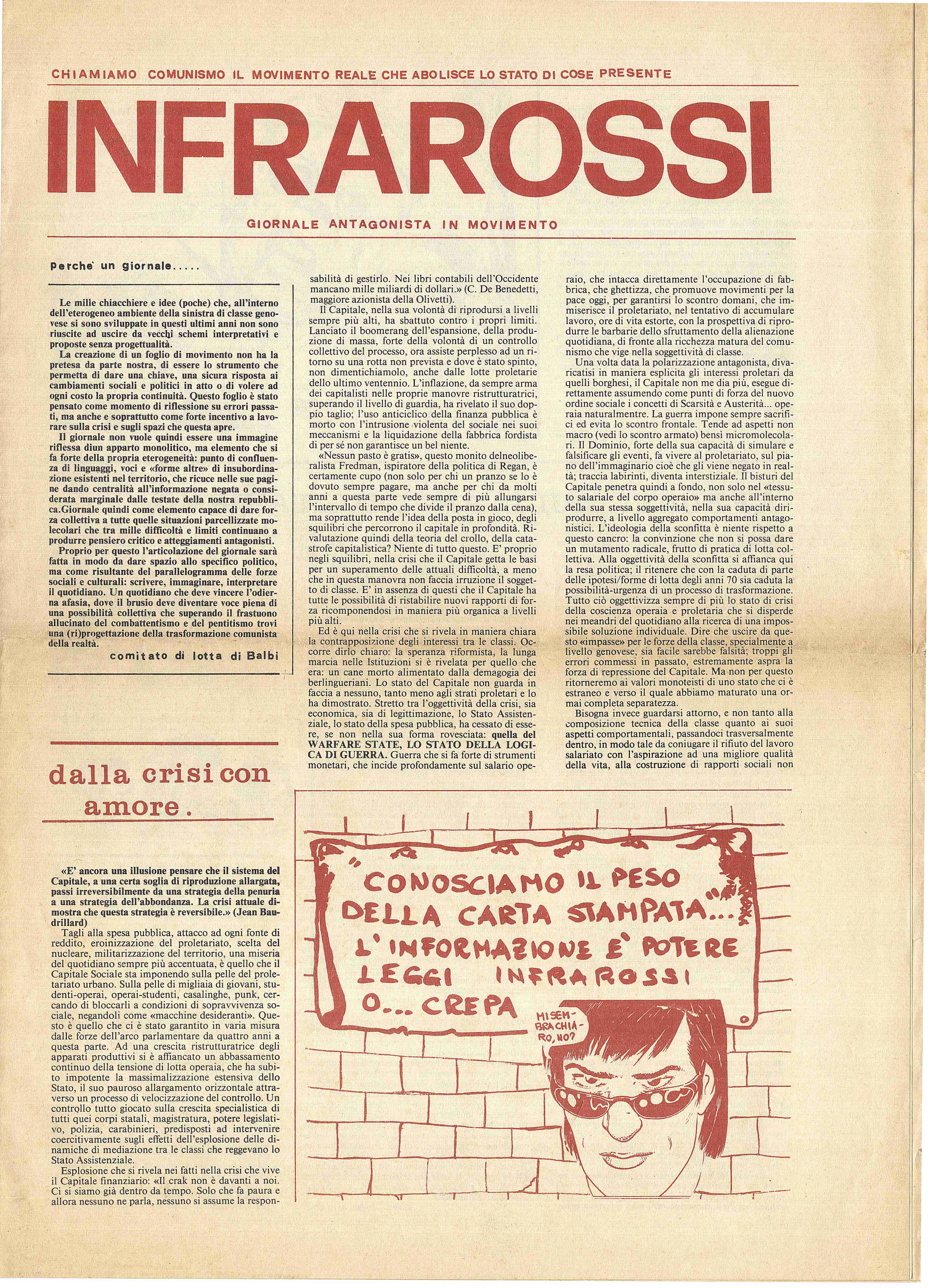 Infrarossi. Giornale antagonista in movimento. Tutto il pubblicato
