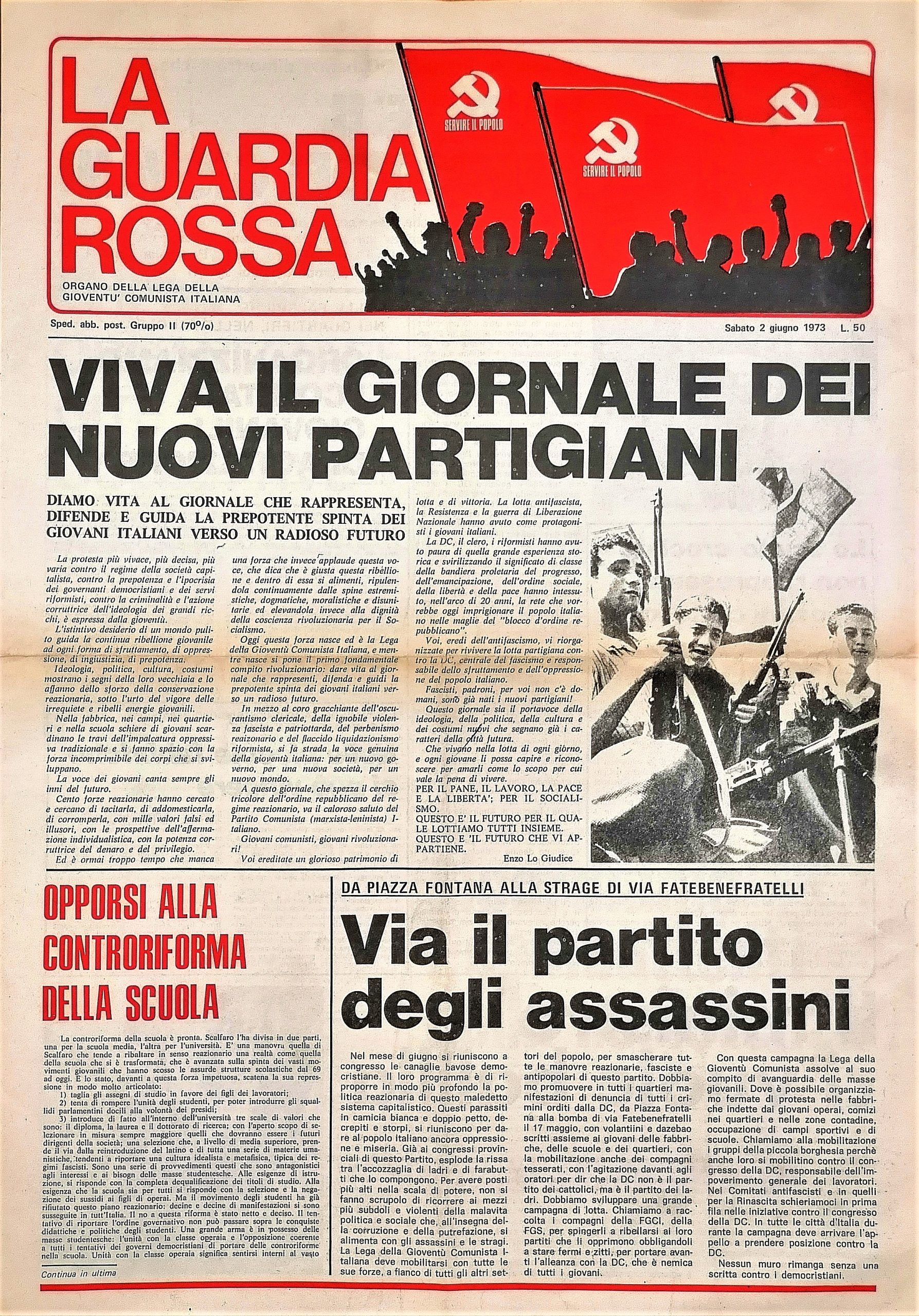 La guardia rossa. Organo della Lega della gioventù comunista italiana