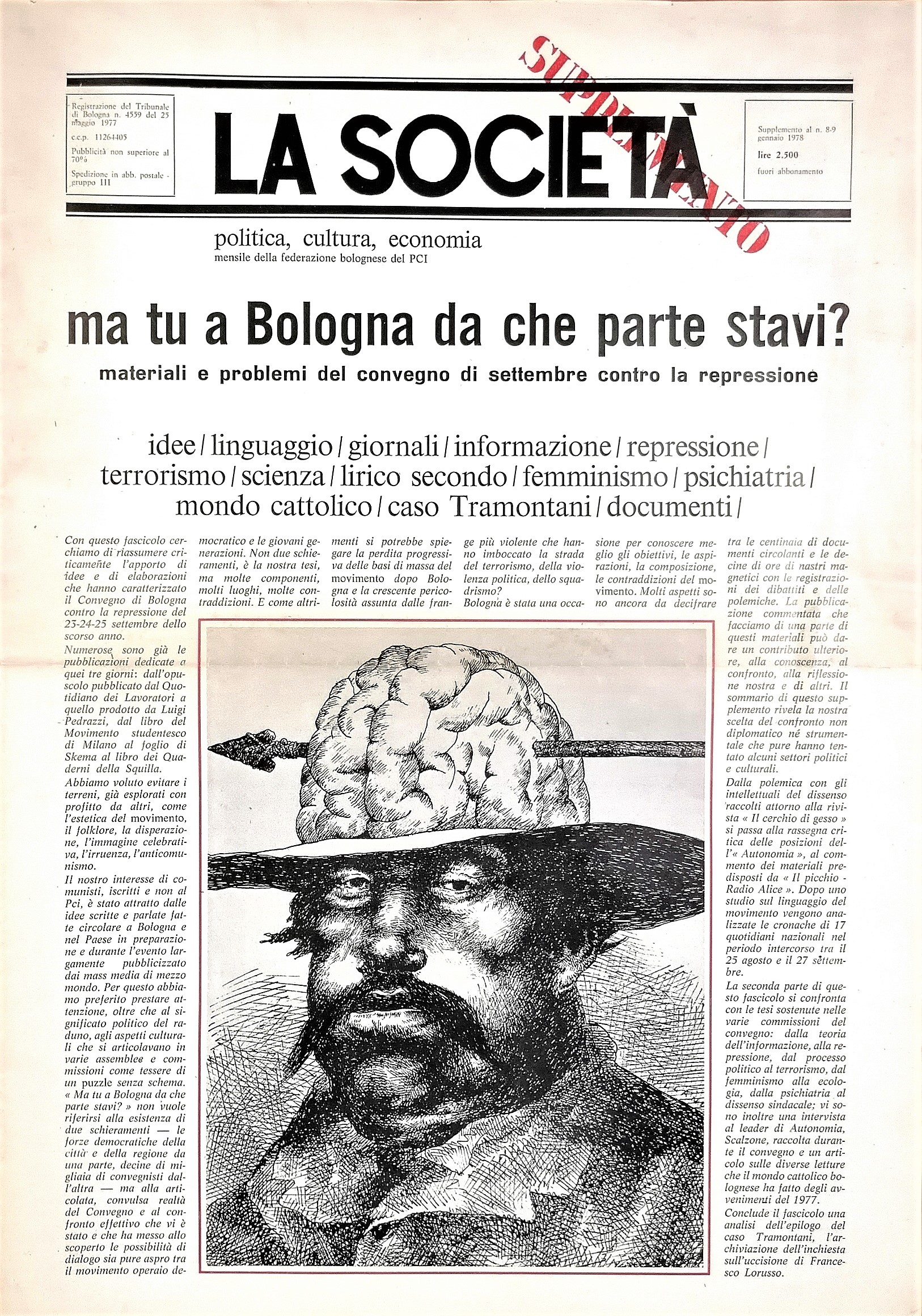 La Società. Politica cultura economia. Mensile della federazione bolognese del …