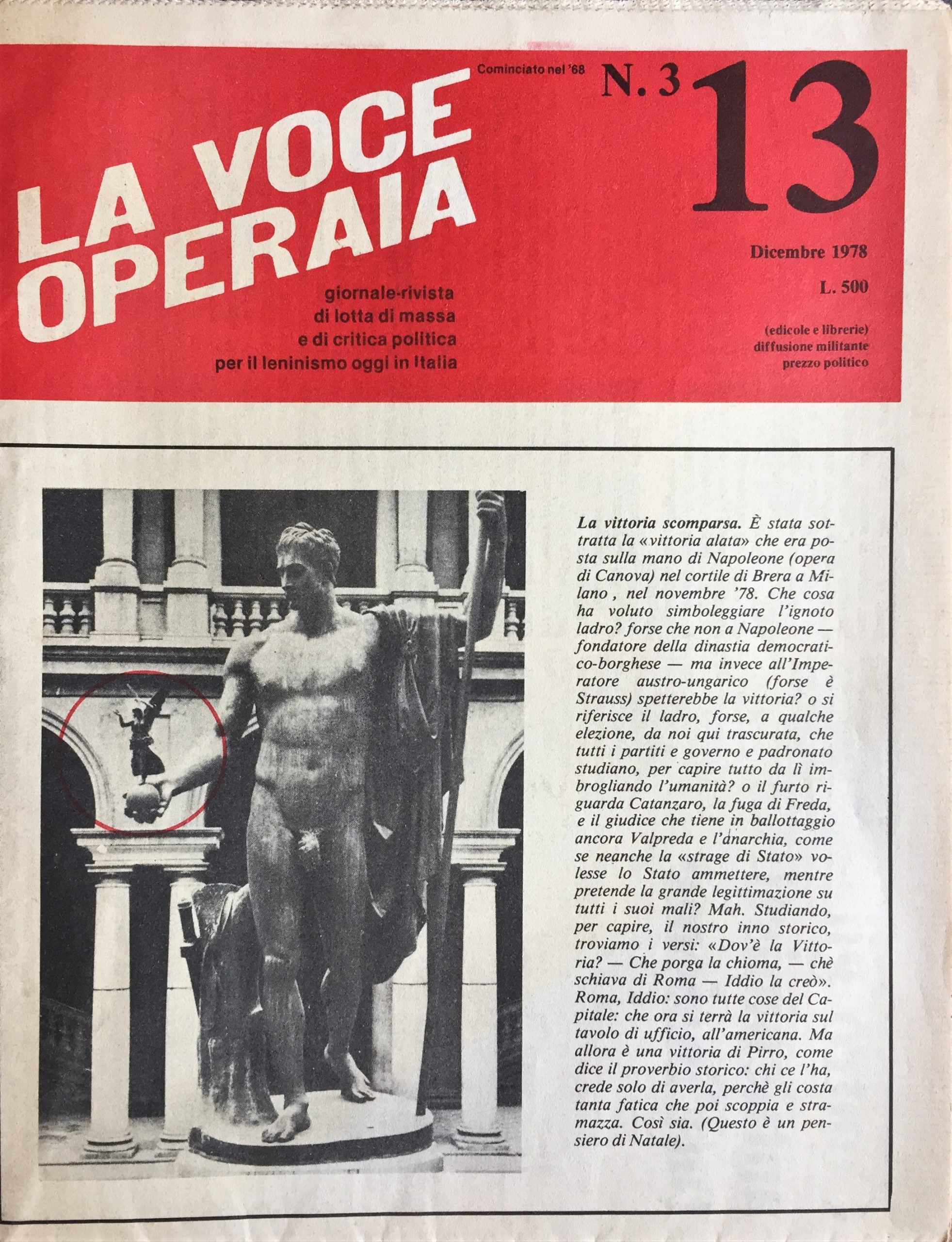 La Voce Operaia. Giornale-rivista di lotta di massa e di …