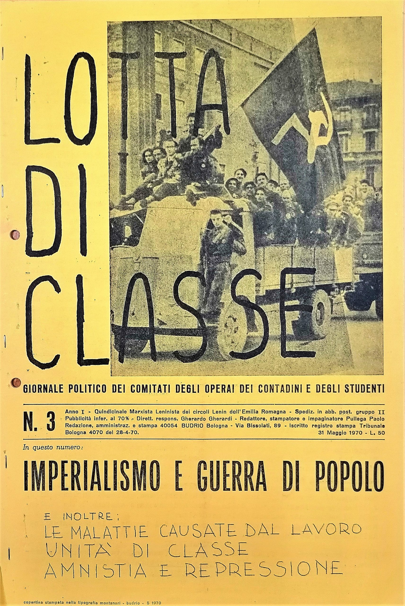 Lotta di classe. Giornale politico dei comitati degli operai, dei …
