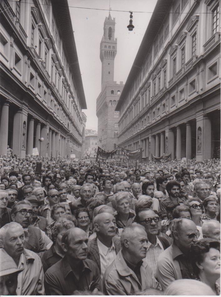 Manifestazione pensionati di Firenze