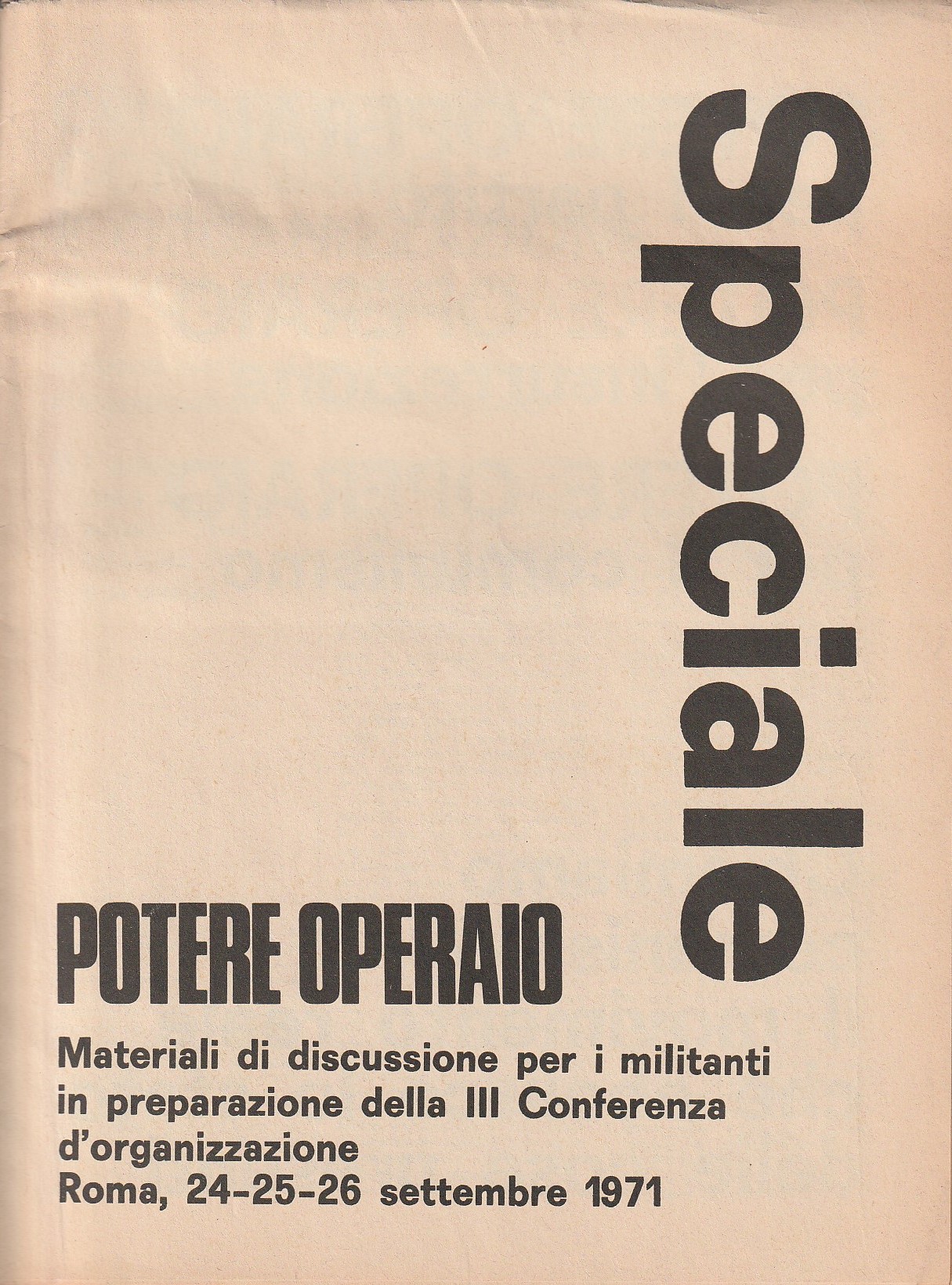 Materiali di discussione per i militanti in preparazione della III …