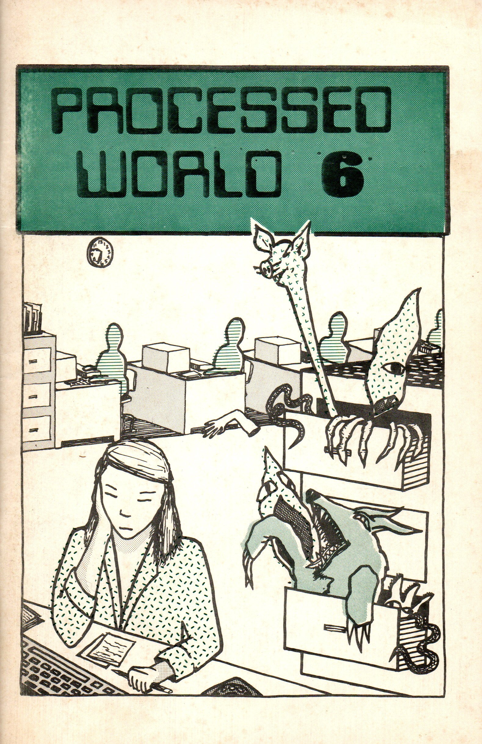 Processed World Issue 6, fall 82. Menu