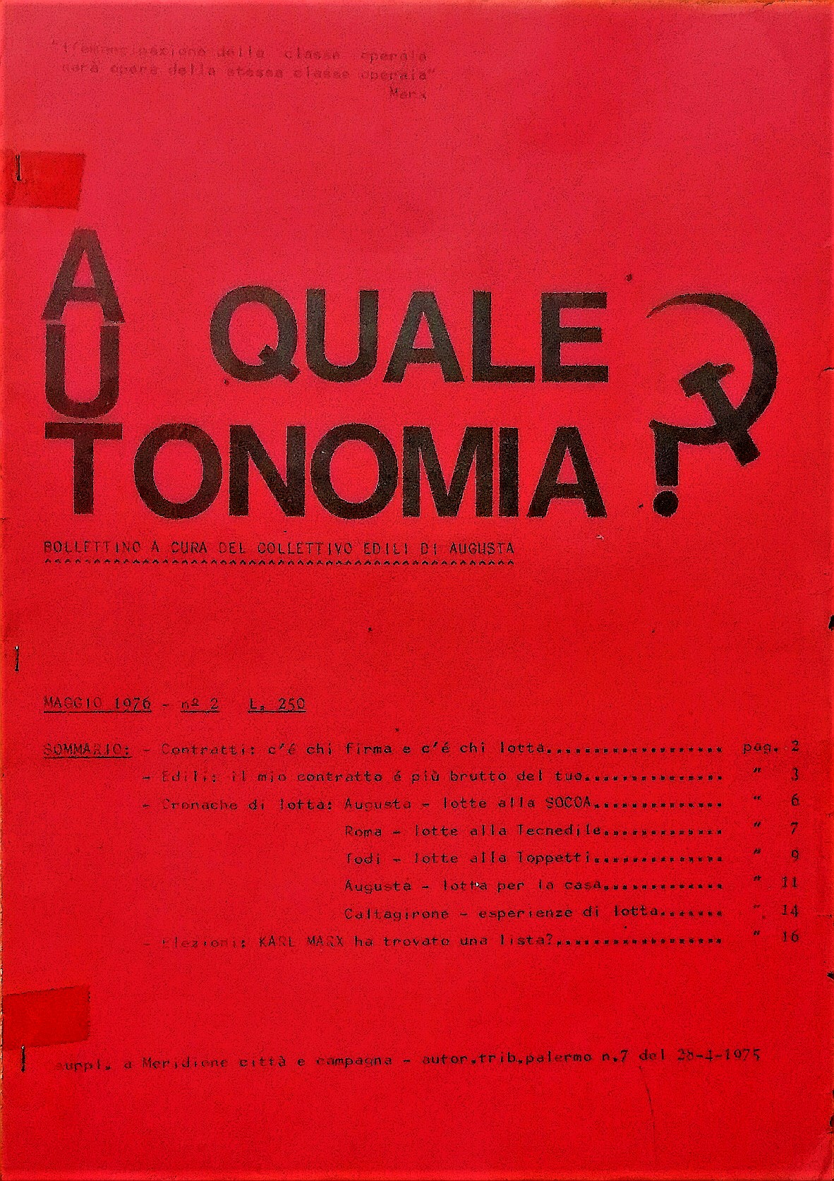 Quale autonomia? Bollettino N. 2