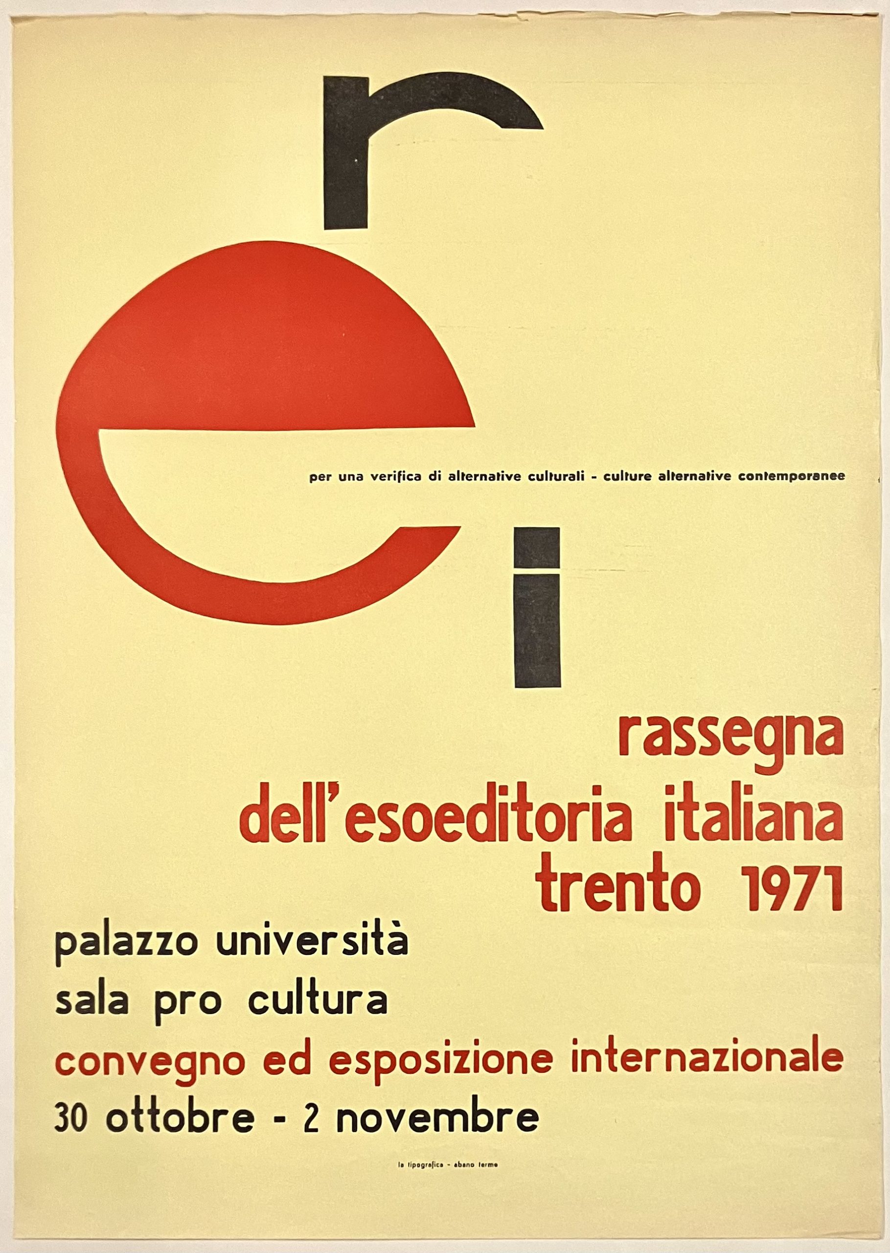 Rassegna dell'esoeditoria italiana. Trento 1971. Convegno ed esposizione internazionale