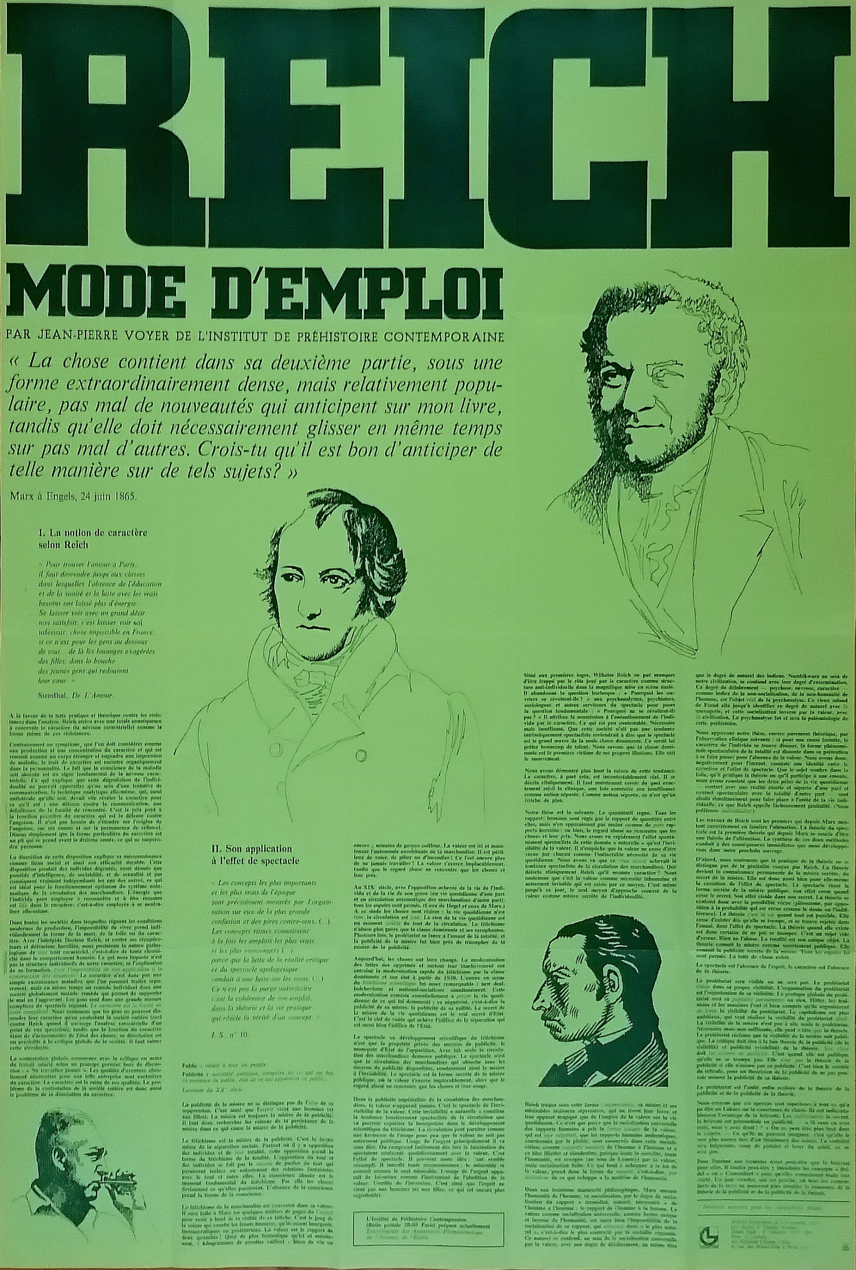 Reich. Mode d'emploi. Texte/affiche