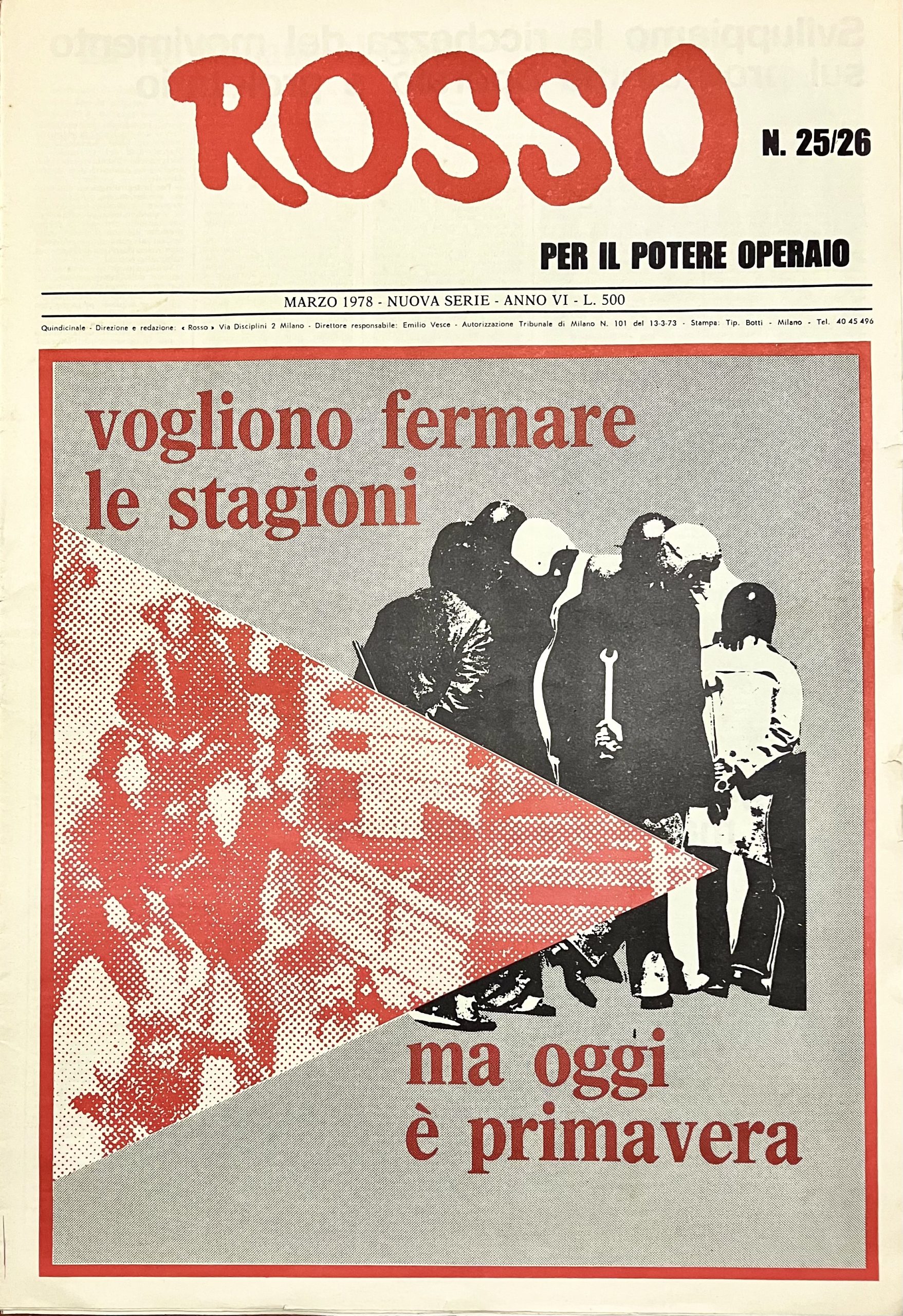 Rosso. Per il potere operaio. Nuova serie Anno VI N. …