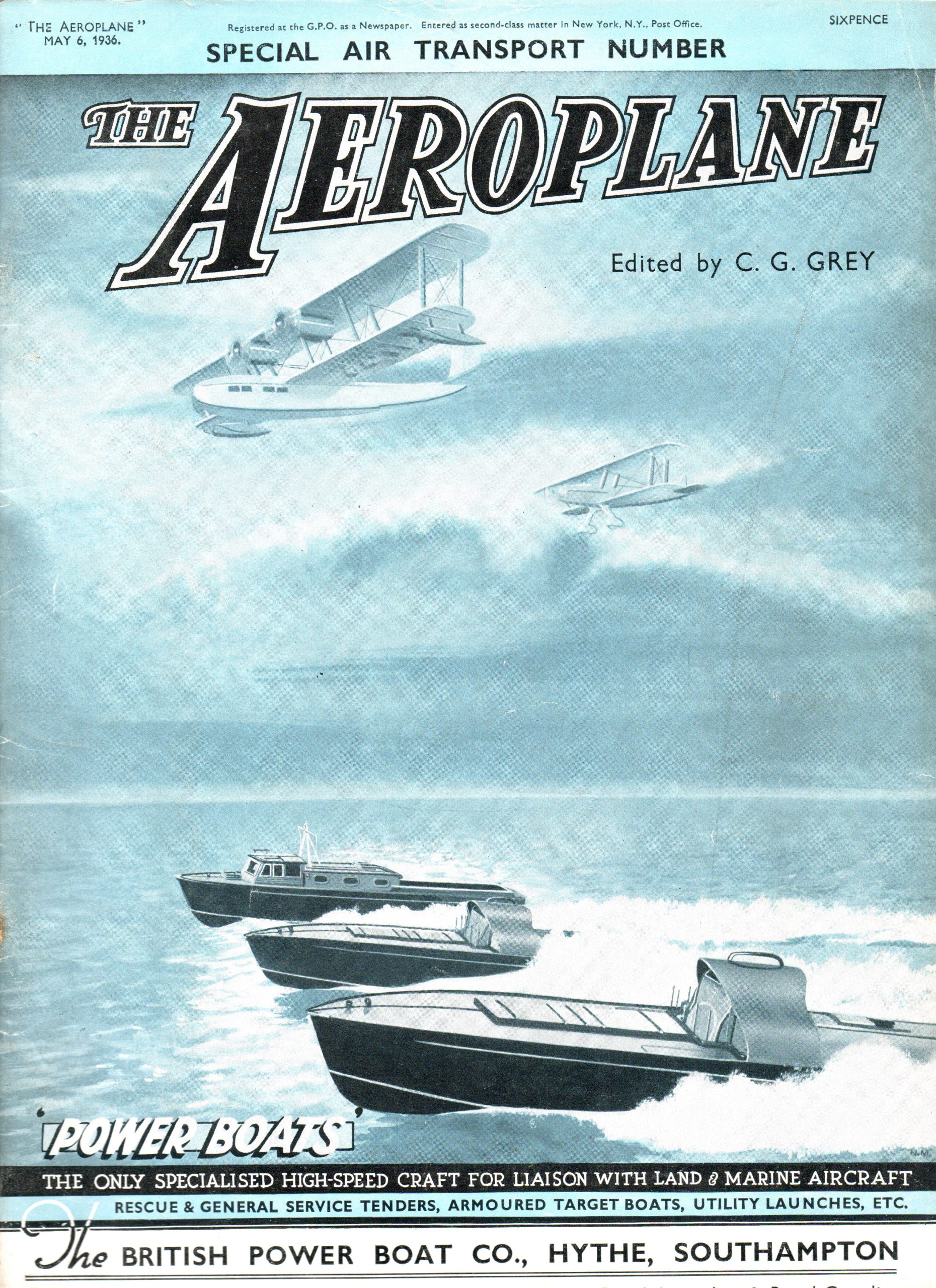 The Aeroplane. Incorporating Aeronautical Engineering. Vol. L. N. 1302. May …